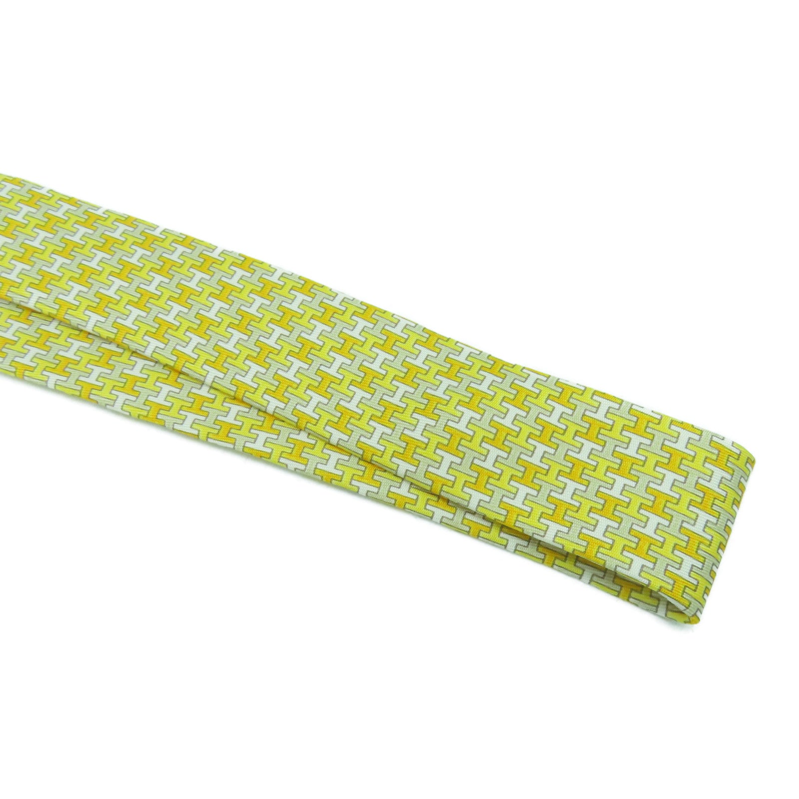 HERMES 絲質Necktie領帶黃色