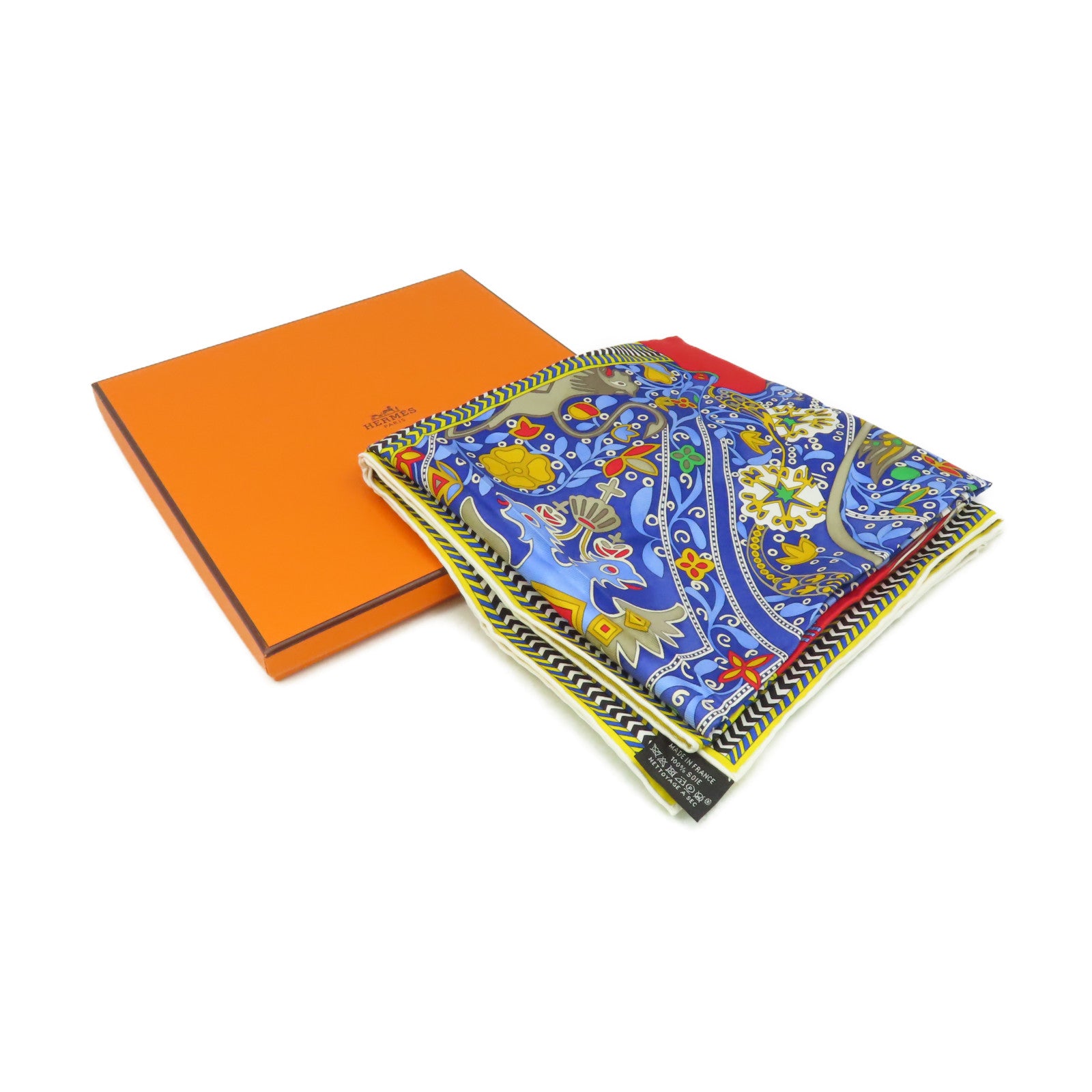 HERMES 【激減優惠】絲質Scarf 90x90絲巾紅色/黃色/藍色/彩色