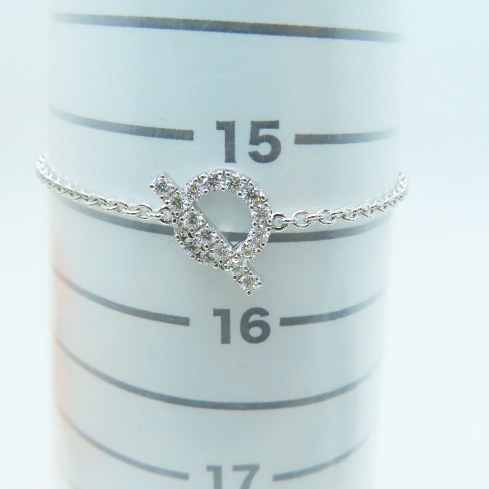 HERMES 18K白金Diamond Bracelet 0.55ct钻石手链