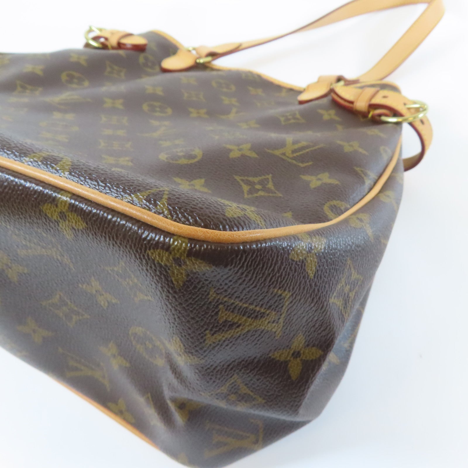 LOUIS VUITTON Monogram Batignolles金扣肩背袋啡色