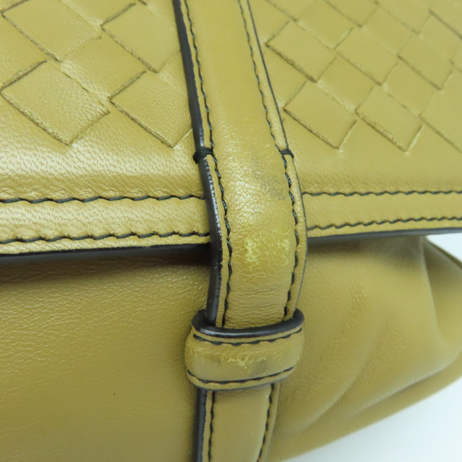 BOTTEGA VENETA Textured Leather 2way Shoulder Bag Handle Shoulder Bag Brown