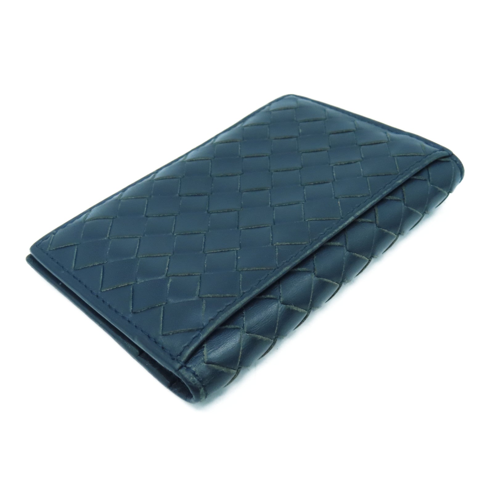 BOTTEGA VENETA 牛皮皮革Card Case卡片套深蓝色
