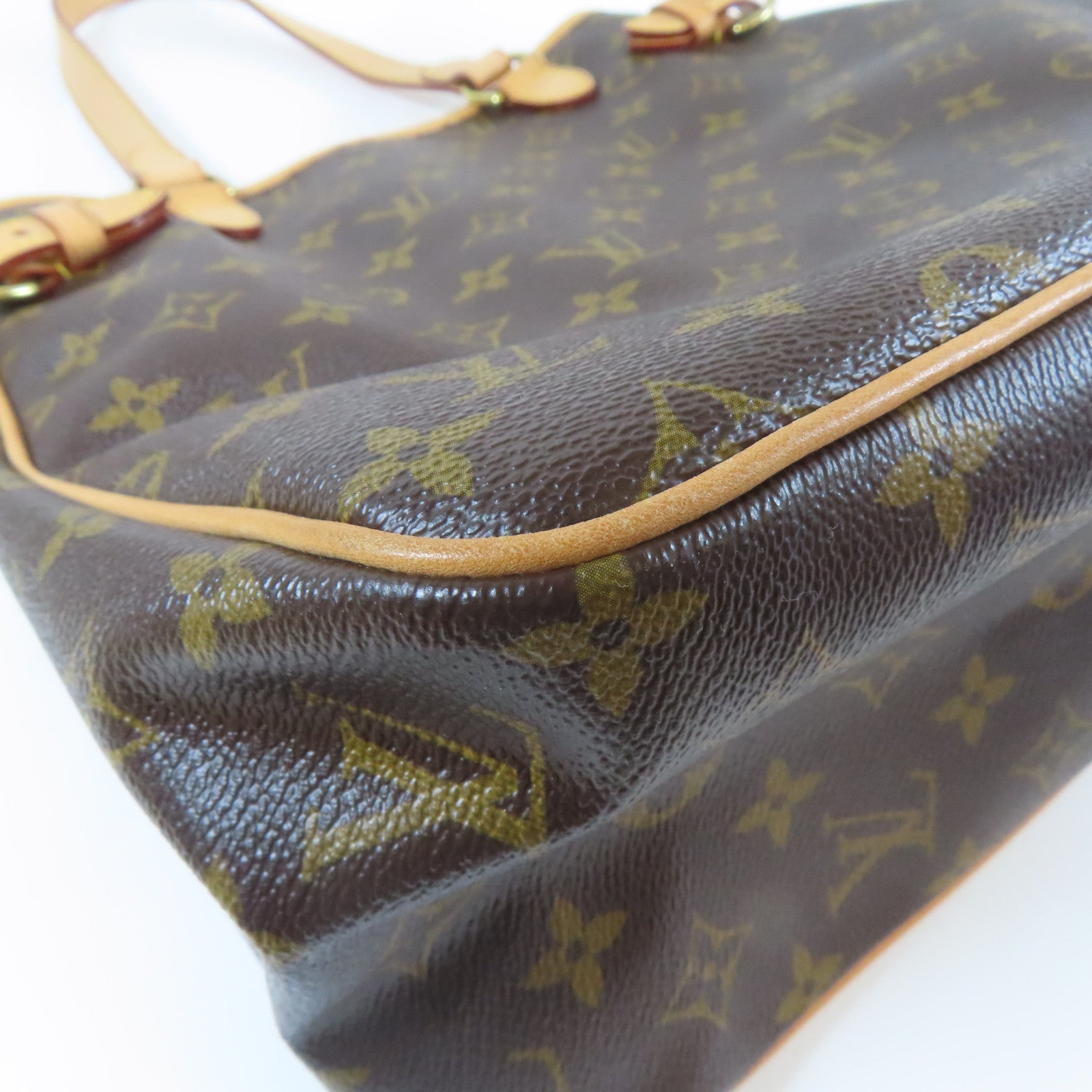 LOUIS VUITTON Monogram Batignolles金扣肩背袋啡色