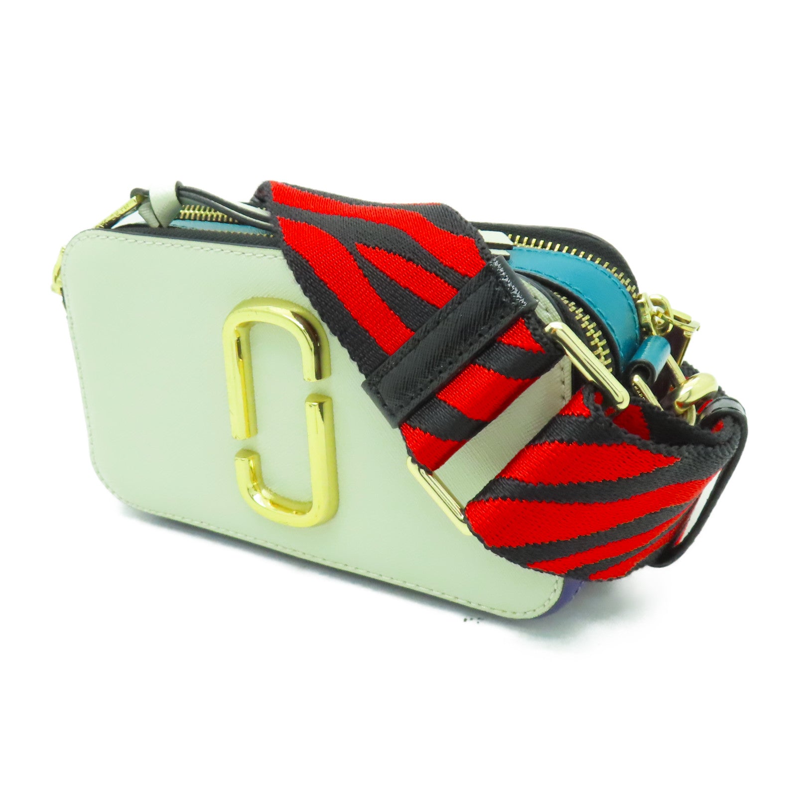 MARC JACOBS 【激減優惠】牛皮皮革Snapshot金扣肩背袋彩色
