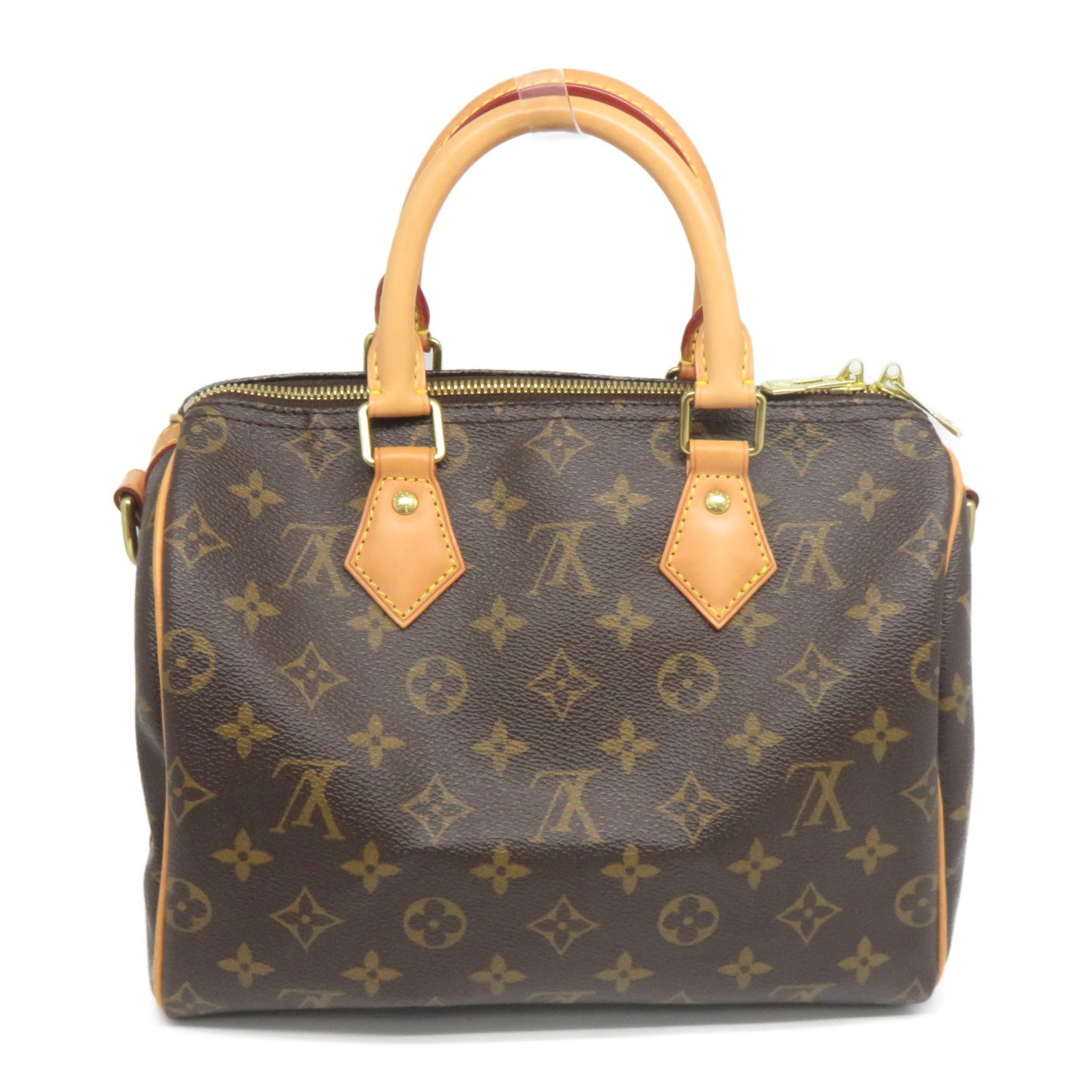 LOUIS VUITTON Monogram Speedy Bandouliere 25金扣手挽肩背兩用袋啡色