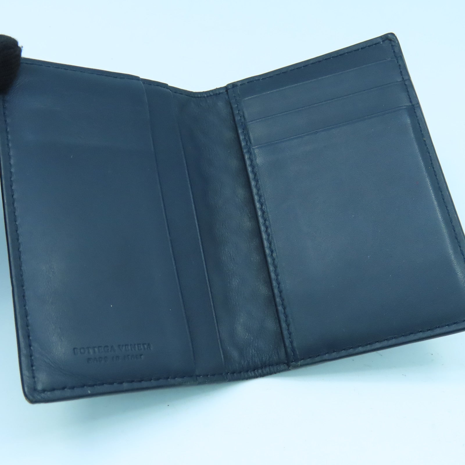 BOTTEGA VENETA 牛皮皮革Card Case卡片套深蓝色