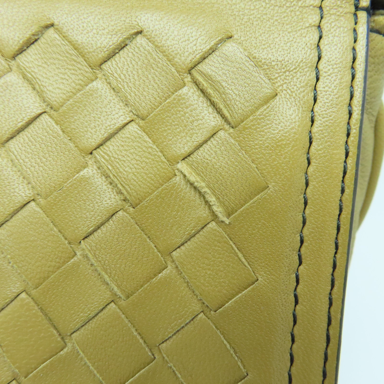BOTTEGA VENETA Textured Leather 2way Shoulder Bag Handle Shoulder Bag Brown