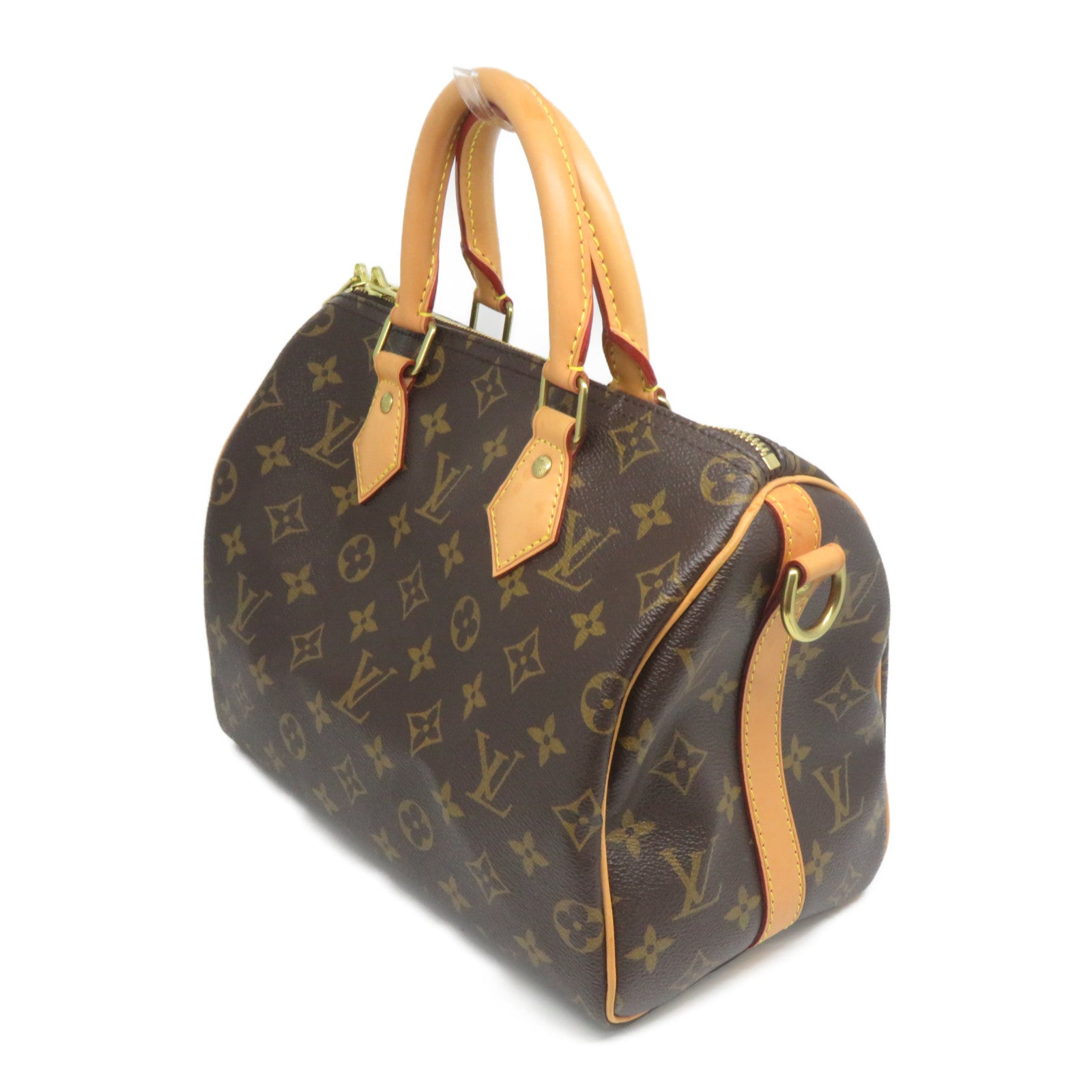 LOUIS VUITTON Monogram Speedy Bandouliere 25金扣手挽肩背兩用袋啡色