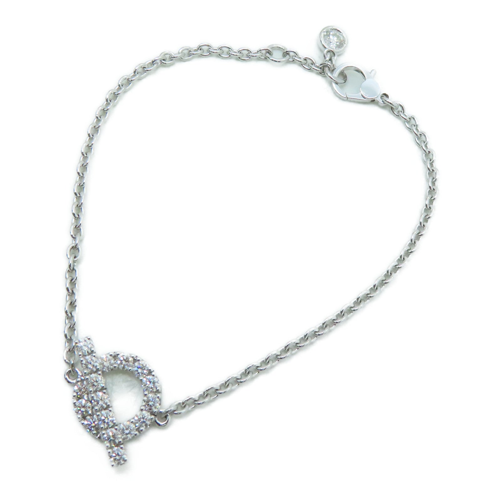 HERMES 18K白金Diamond Bracelet 0.55ct钻石手链