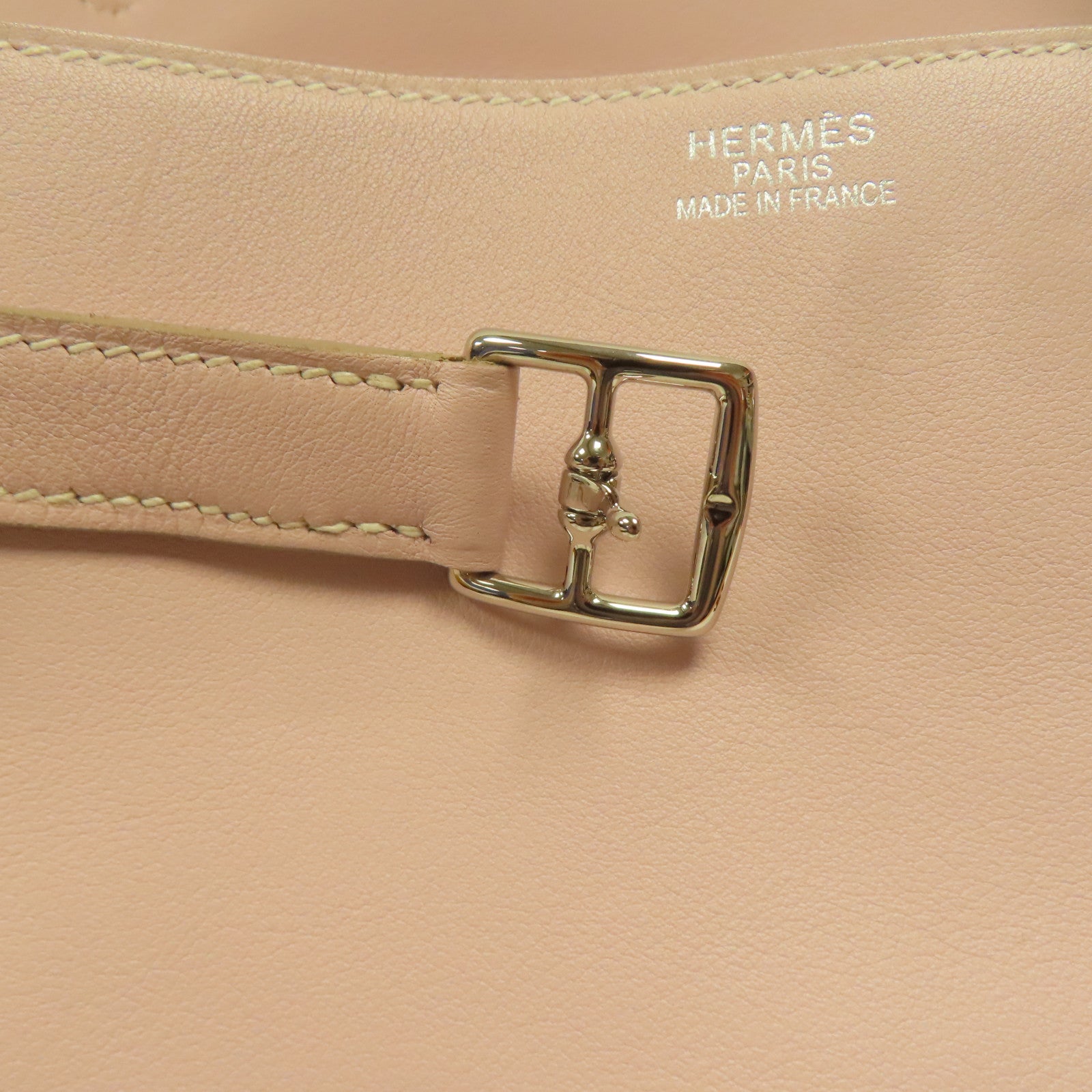 HERMES Swift皮革Kelly Flat銀扣手挽肩背兩用袋粉紅色