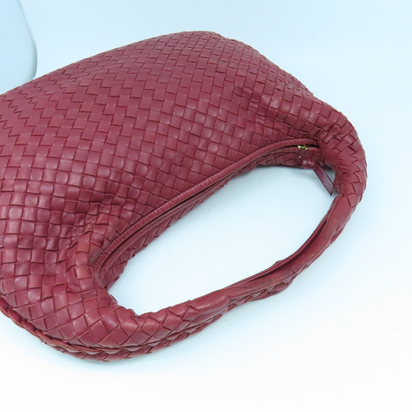 BOTTEGA VENETA 羊皮皮革Shoulder Bag金扣肩背袋紅色
