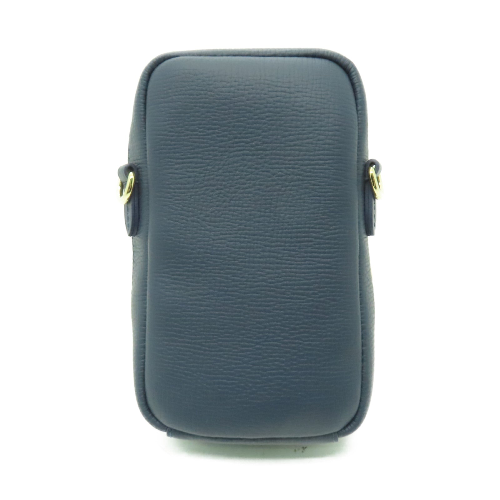 LOUIS VUITTON Monogram Denim Flap Double Phone Pouch金扣肩背袋深藍色