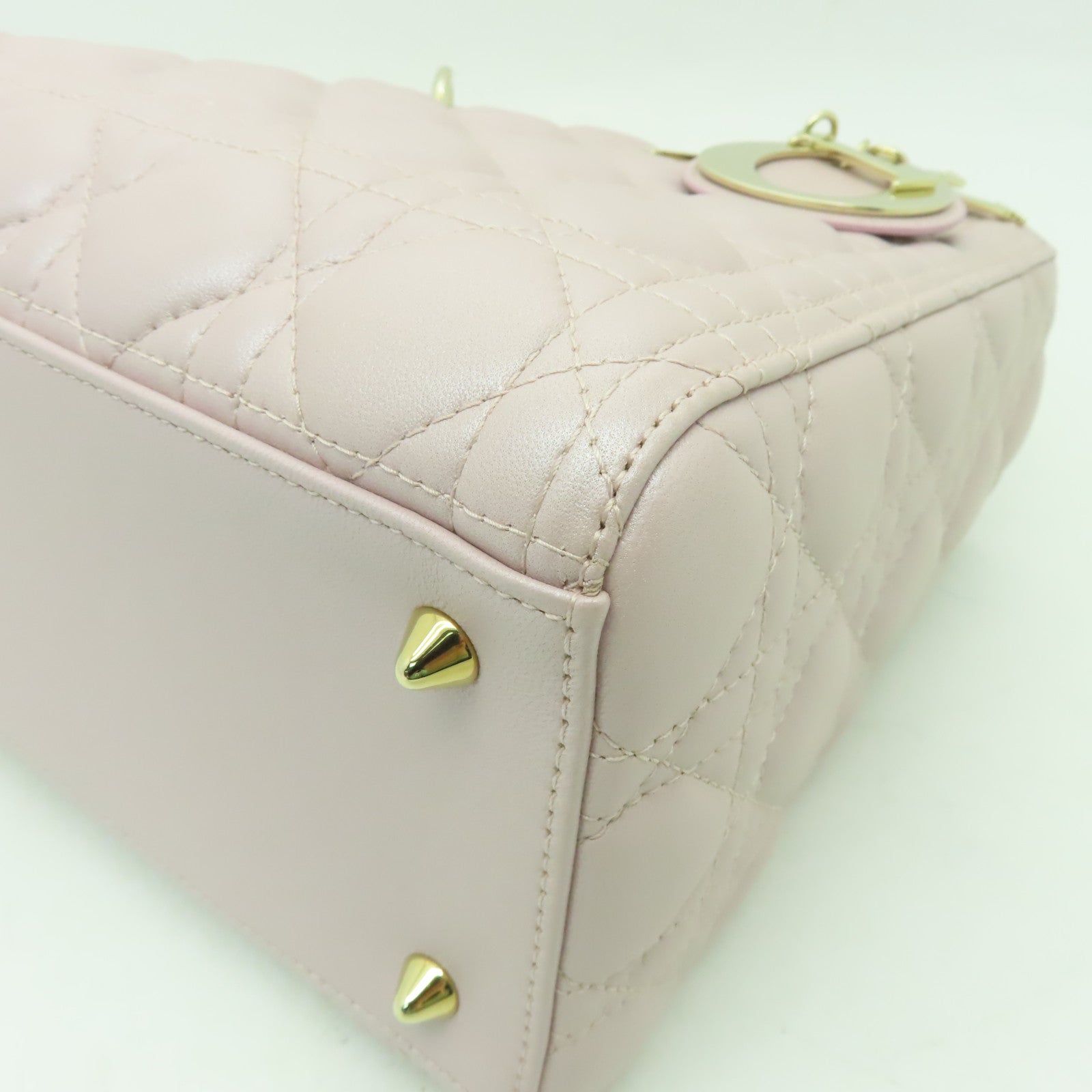 Dior 羊皮皮革2way Shoulder Bag金扣手挽肩背兩用袋粉紅色