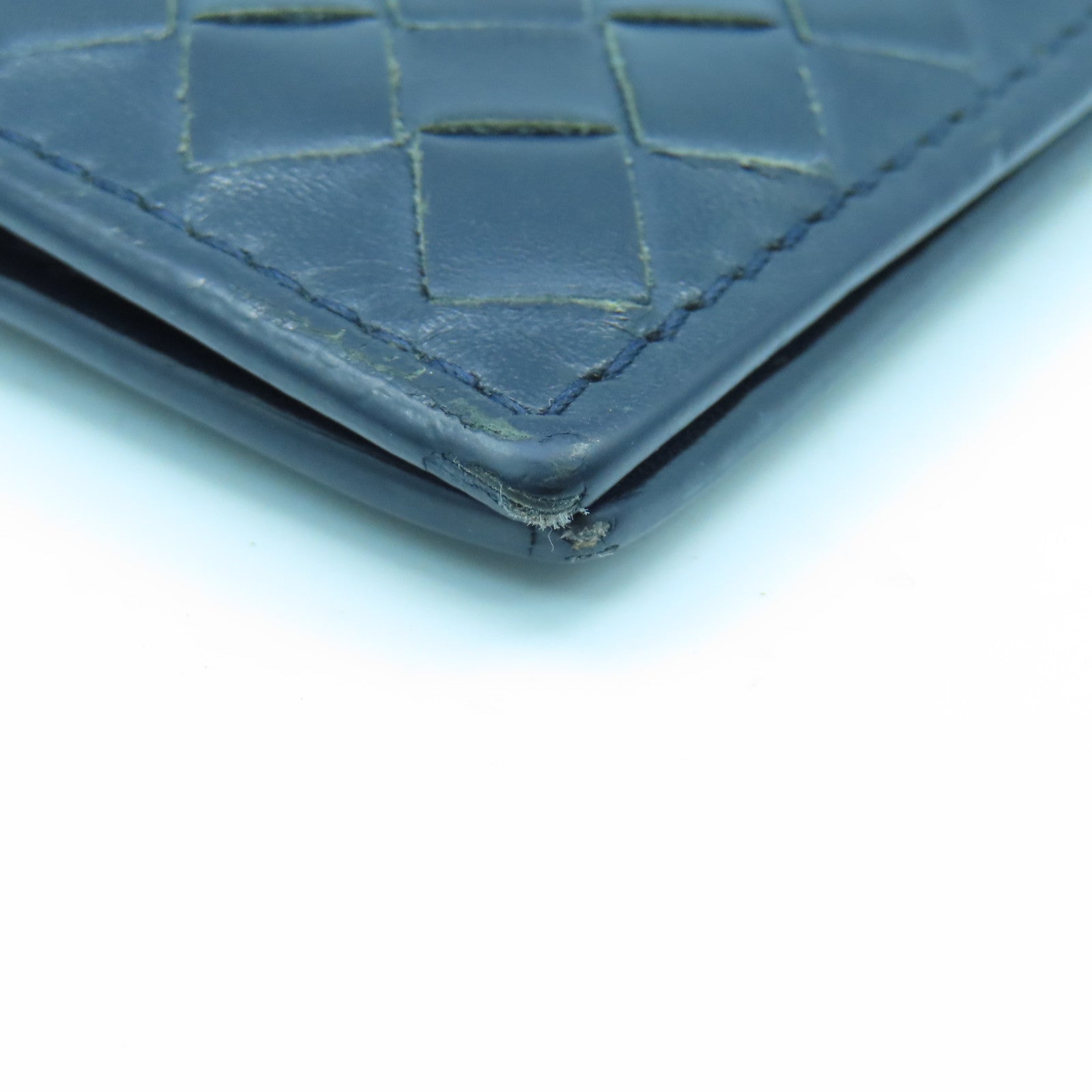 BOTTEGA VENETA 牛皮皮革Card Case卡片套深蓝色