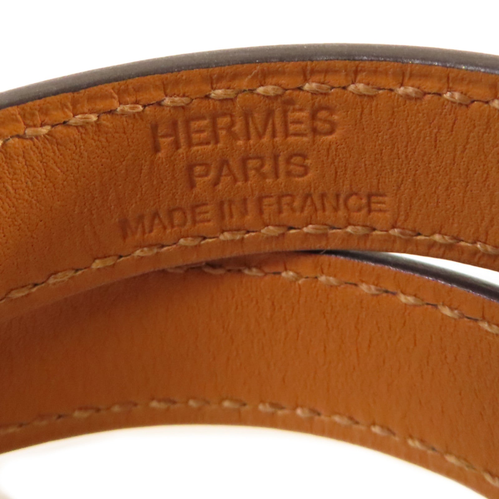 HERMES Box Calf皮革Kelly Double Tour XS Bracelet金扣手鏈Cobalt鈷藍色