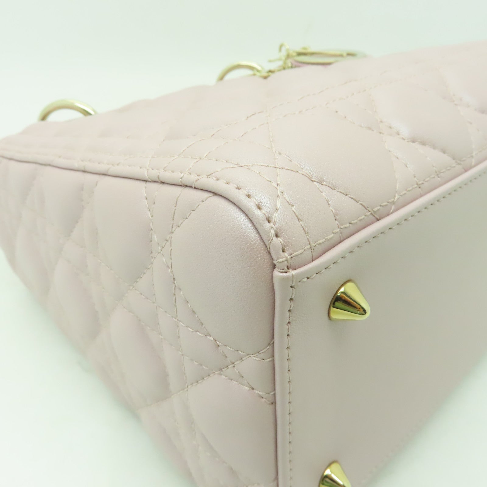 Dior 羊皮皮革2way Shoulder Bag金扣手挽肩背兩用袋粉紅色