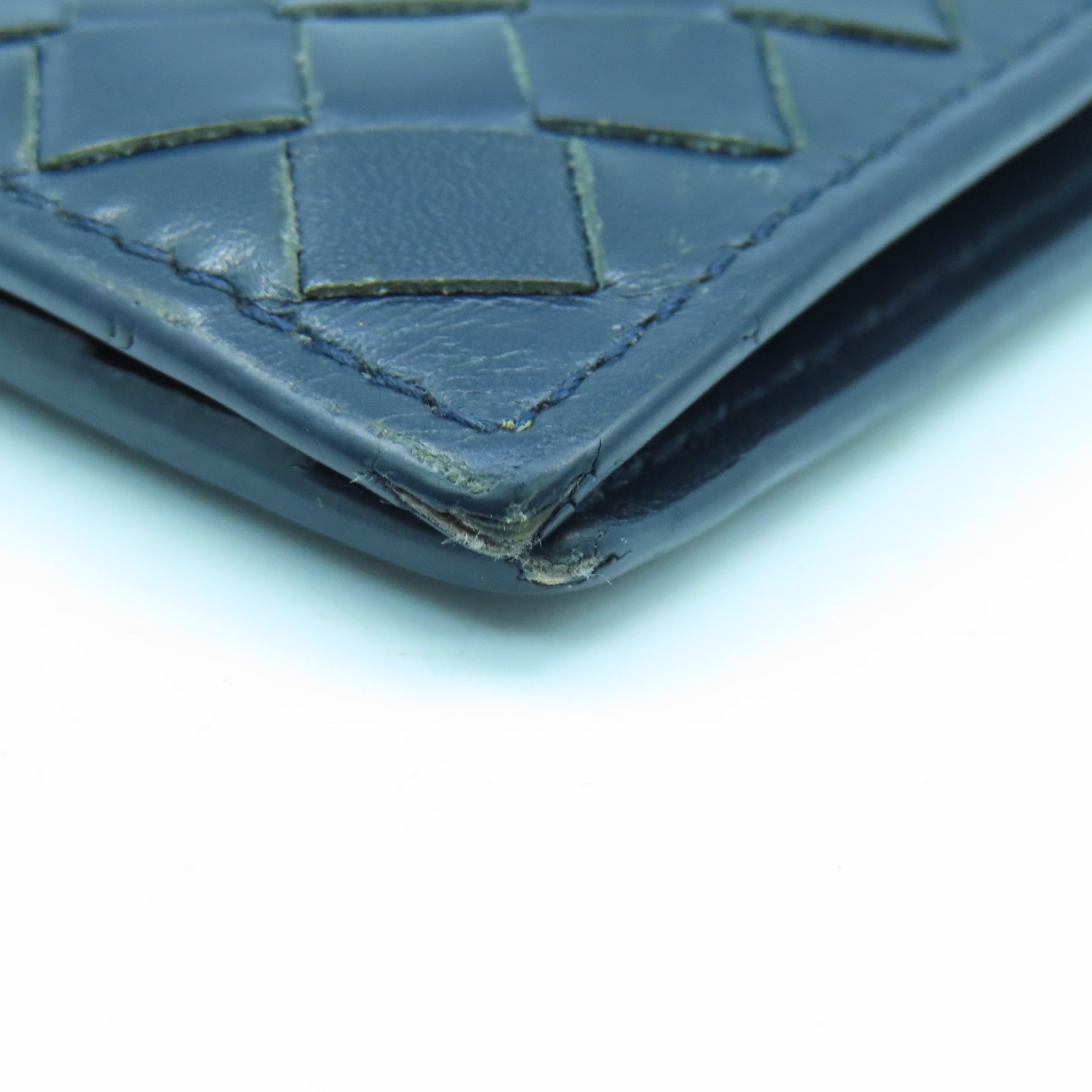 BOTTEGA VENETA 牛皮皮革Card Case卡片套深蓝色