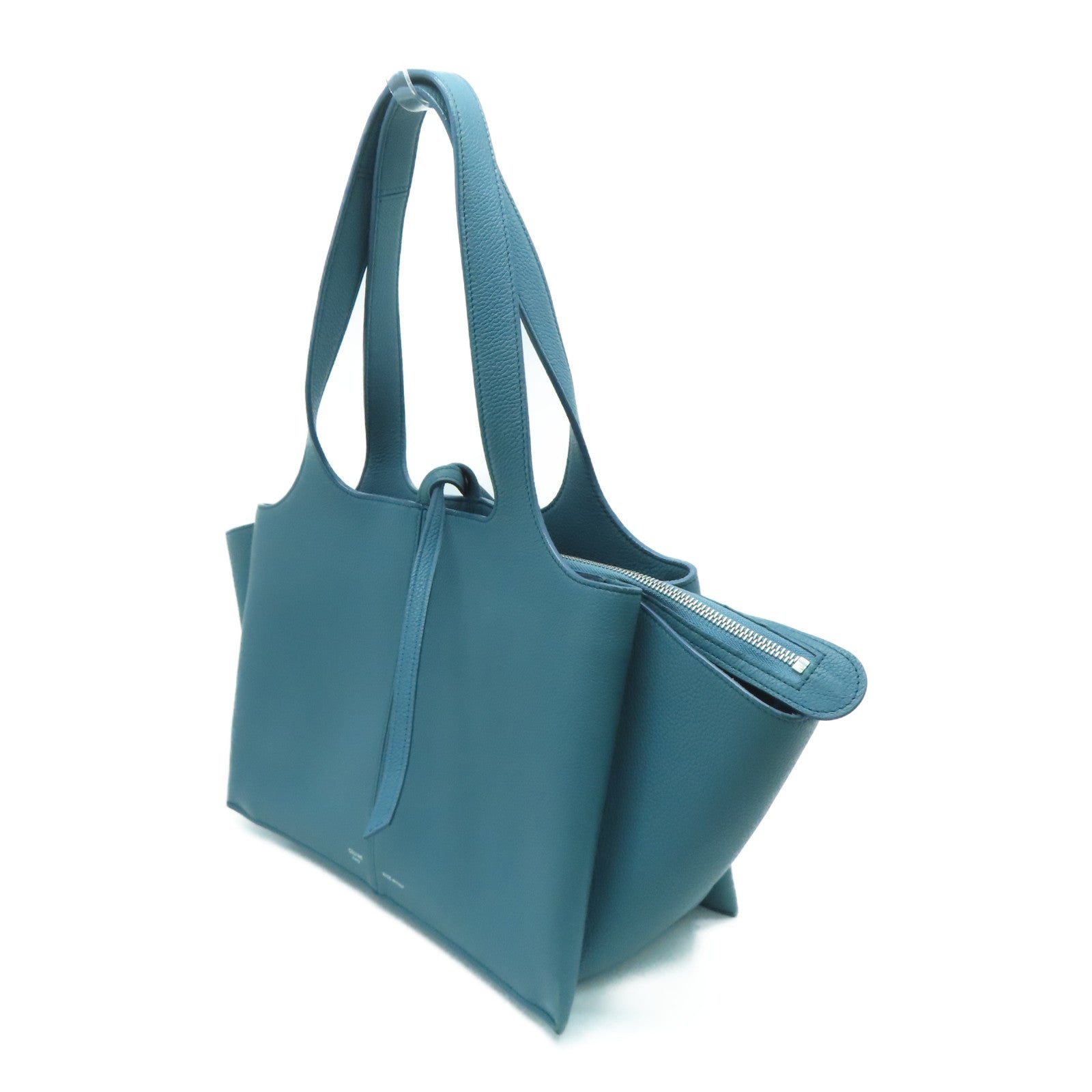 CELINE [Sharp Discount] Cowhide Leather Handbag Blue