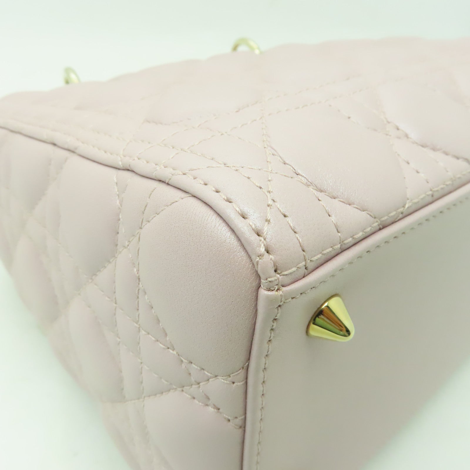 Dior 羊皮皮革2way Shoulder Bag金扣手挽肩背兩用袋粉紅色