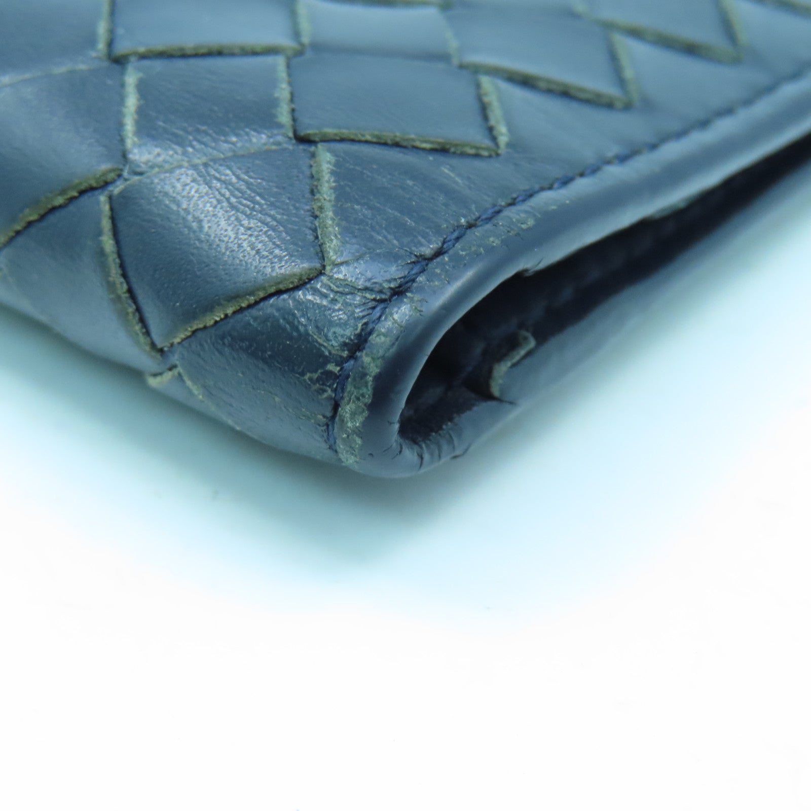 BOTTEGA VENETA 牛皮皮革Card Case卡片套深蓝色