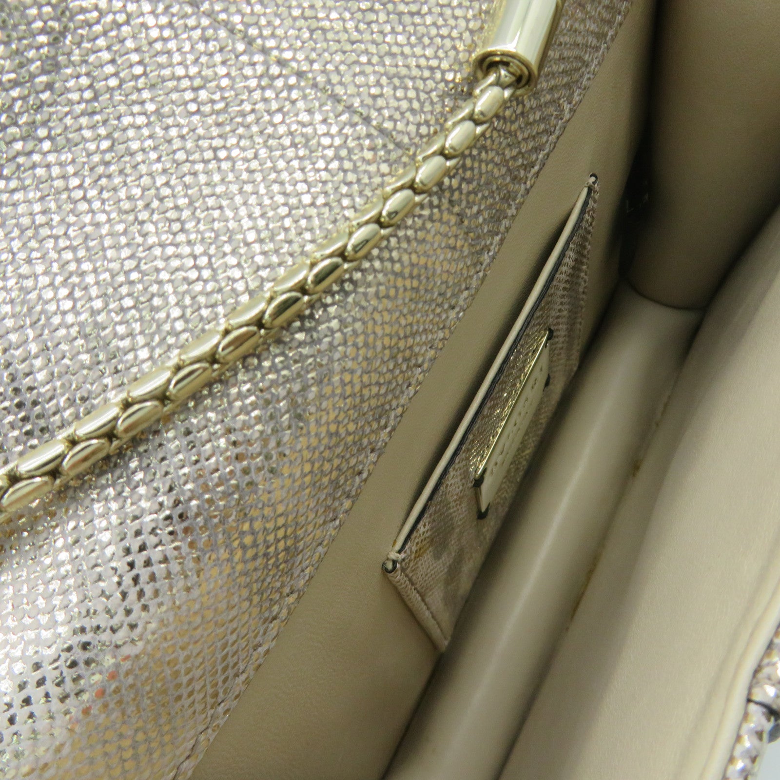BVLGARI [Sharp Discount] Snakeskin Leather Serpenti Forever Chain Shoulder Bag Chain Strap Shoulder Bag Gold