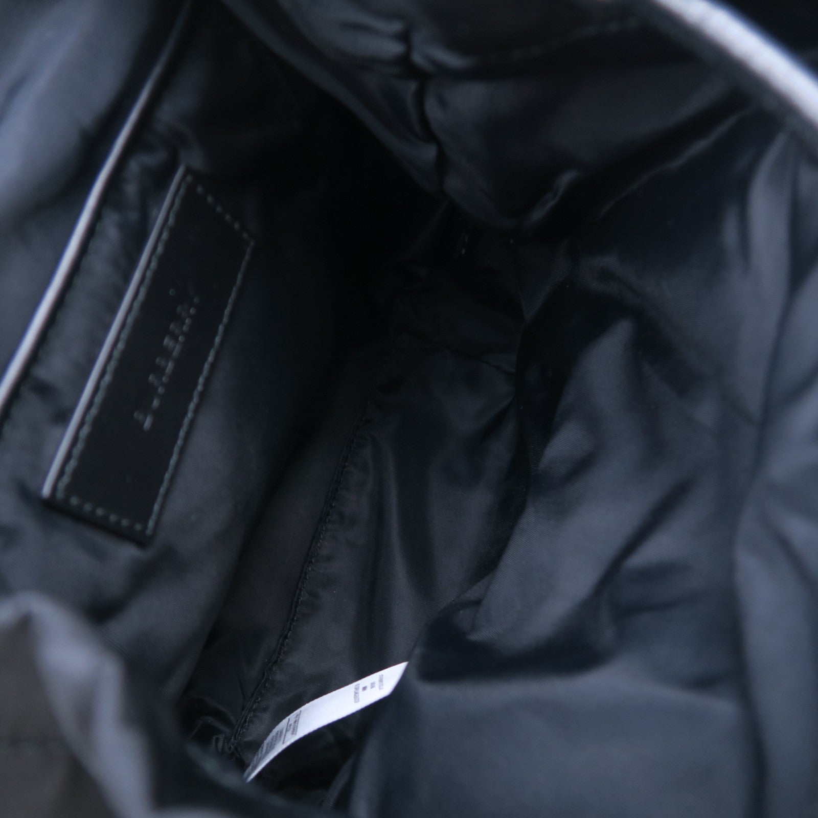 BURBERRY 尼龍Backpack銀扣背包黑色