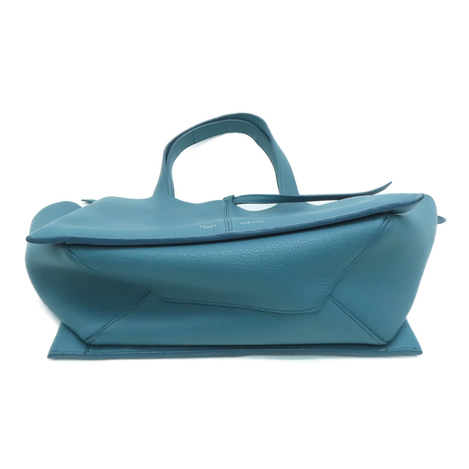 CELINE [Sharp Discount] Cowhide Leather Handbag Blue