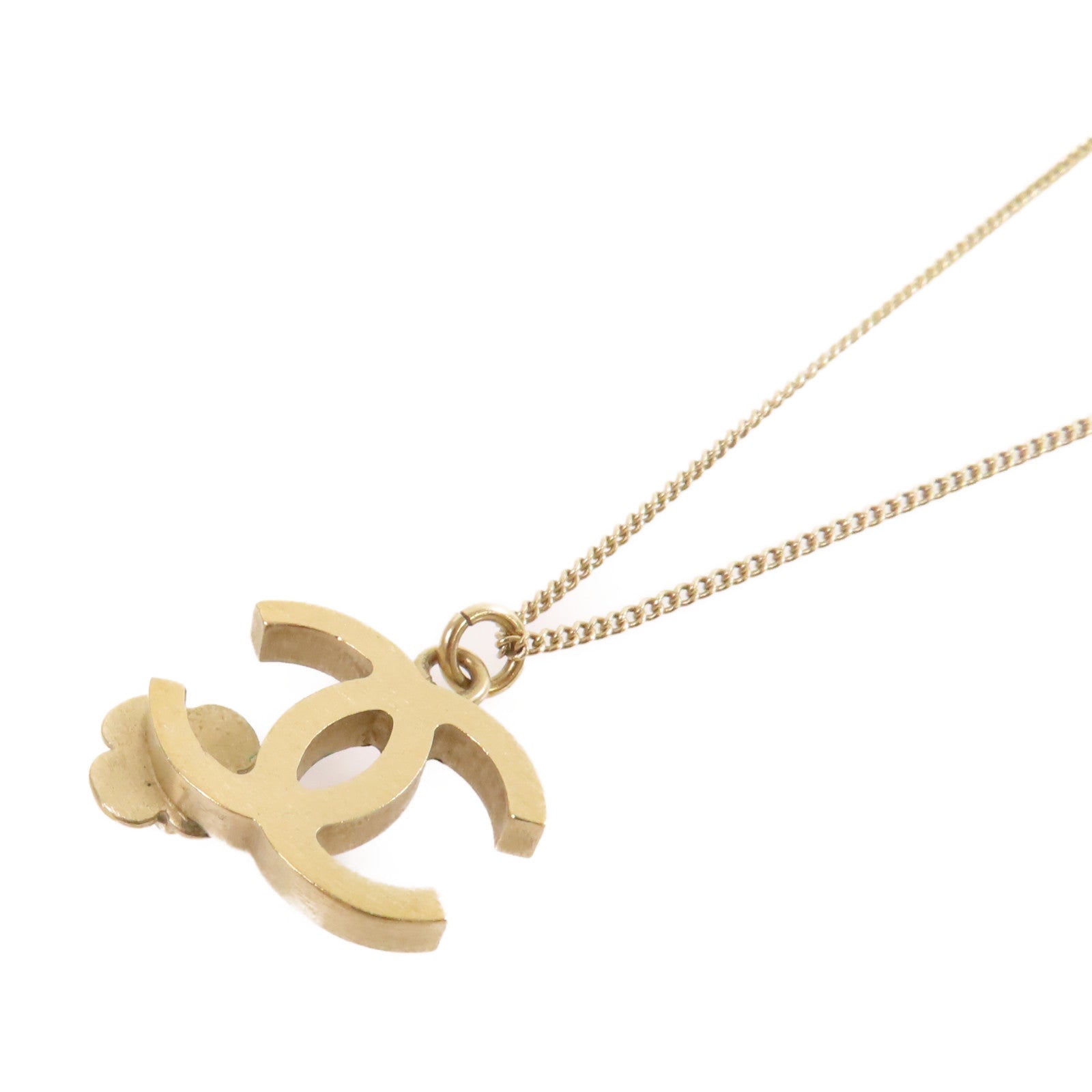 CHANEL 金屬CC Necklace項鏈黑色/金色