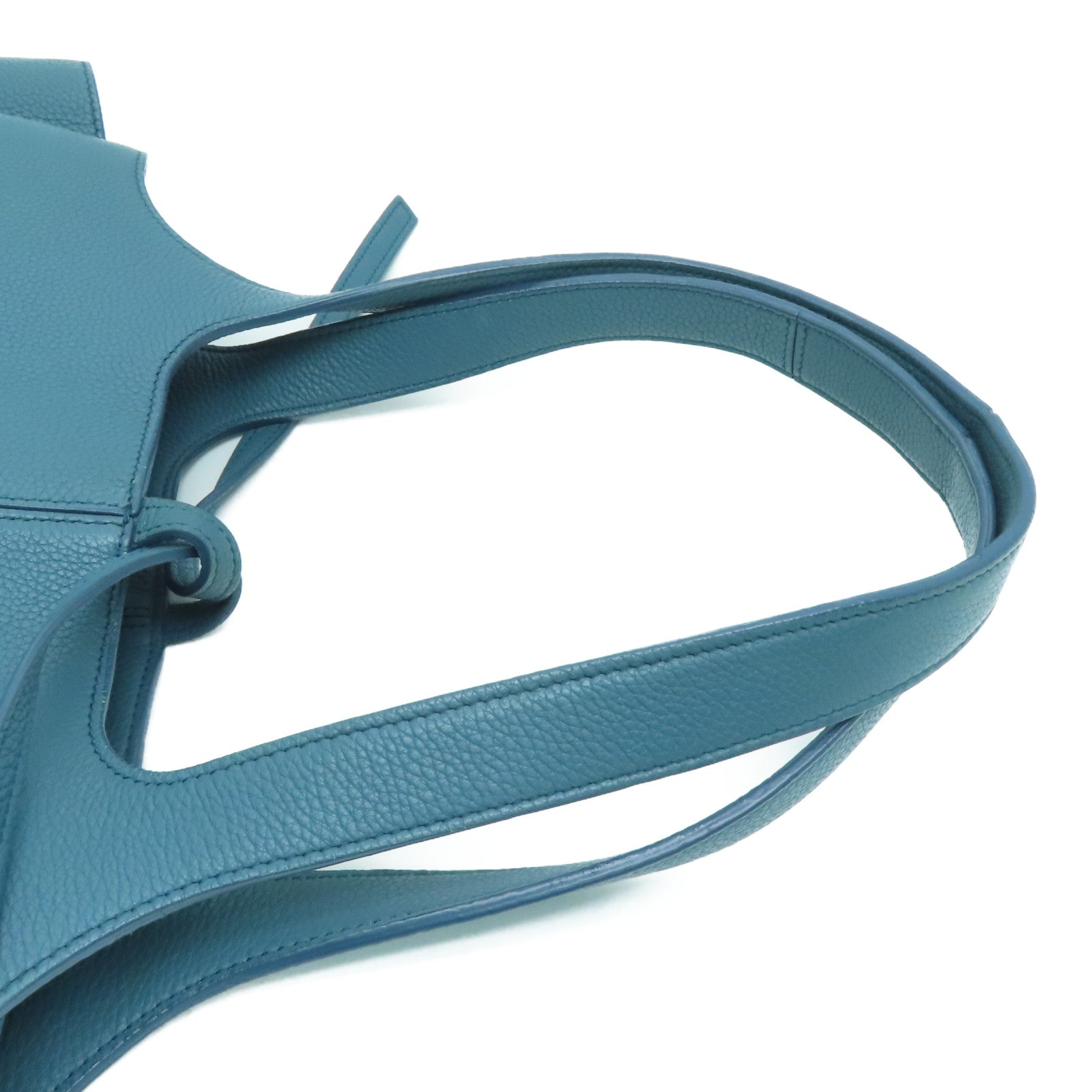 CELINE [Sharp Discount] Cowhide Leather Handbag Blue