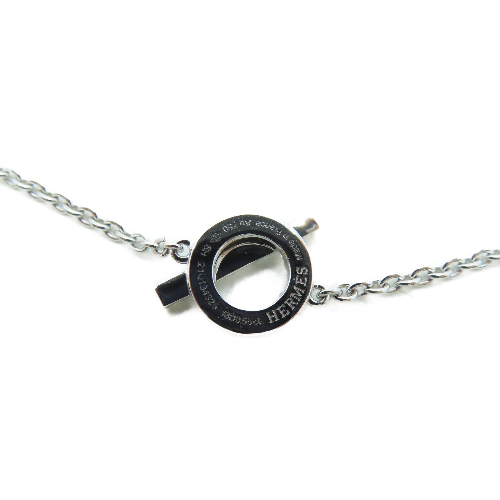 HERMES 18K白金Diamond Bracelet 0.55ct钻石手链