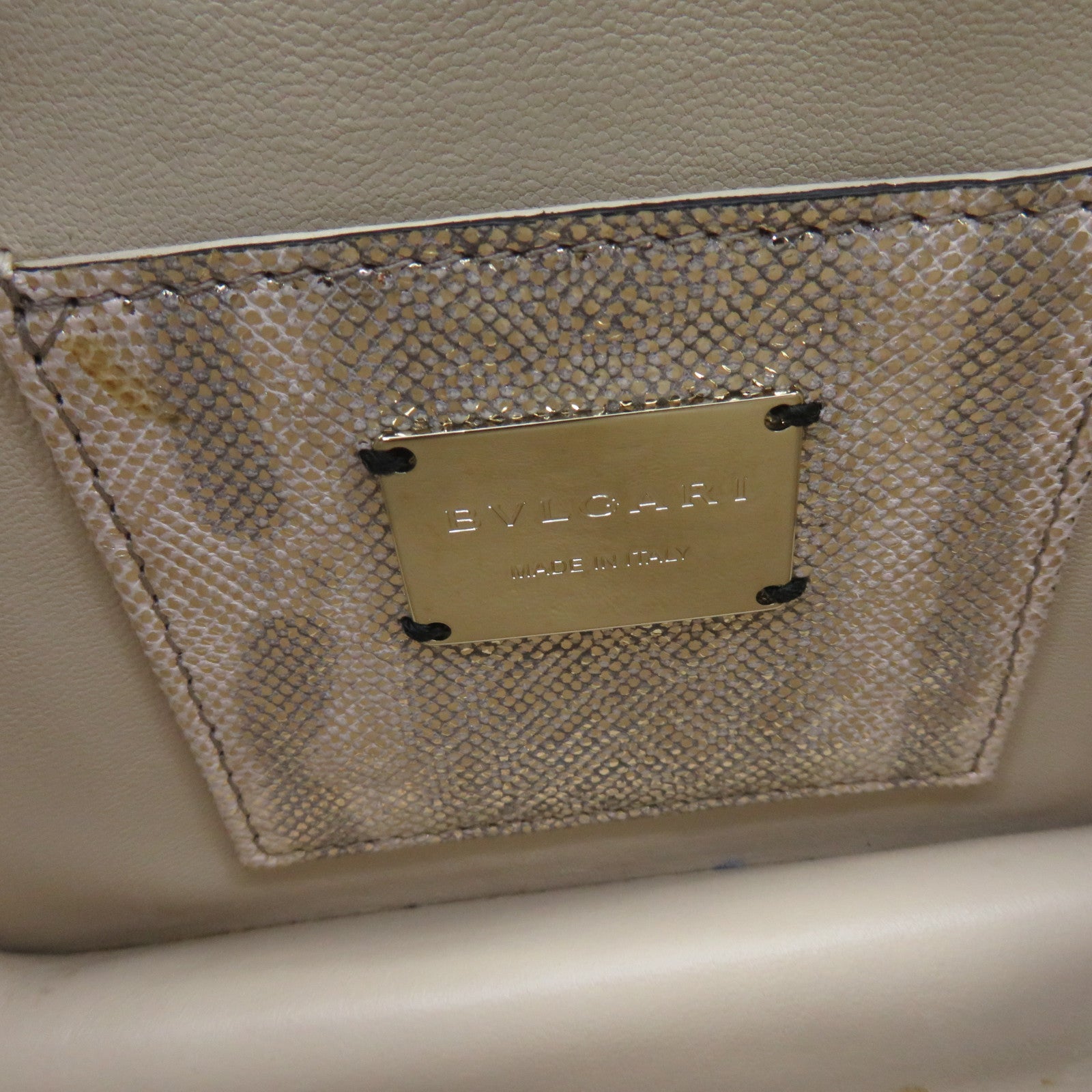 BVLGARI [Sharp Discount] Snakeskin Leather Serpenti Forever Chain Shoulder Bag Chain Strap Shoulder Bag Gold