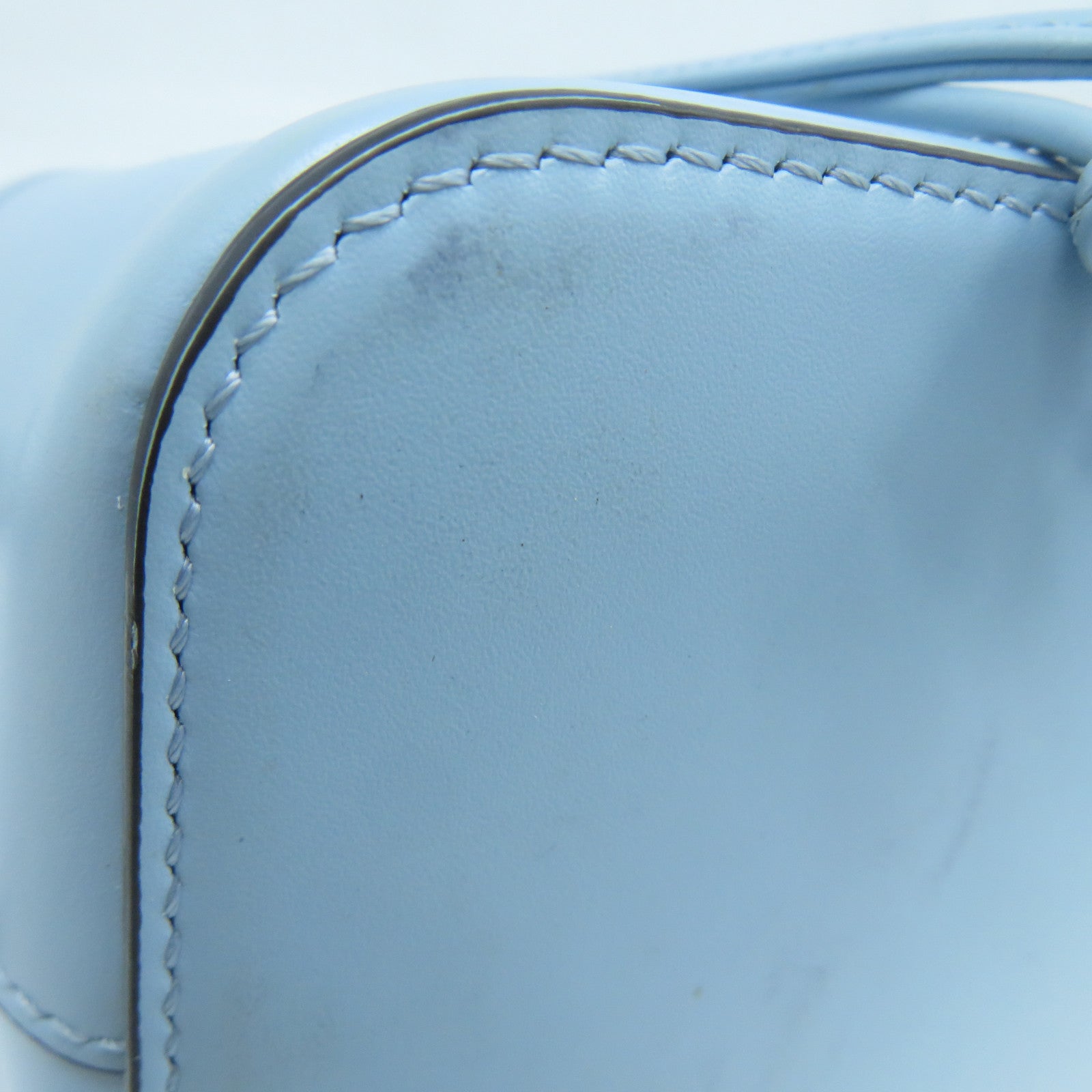 FENDI 牛皮皮革2 Way Shoulder金扣手挽肩背兩用袋淺藍色