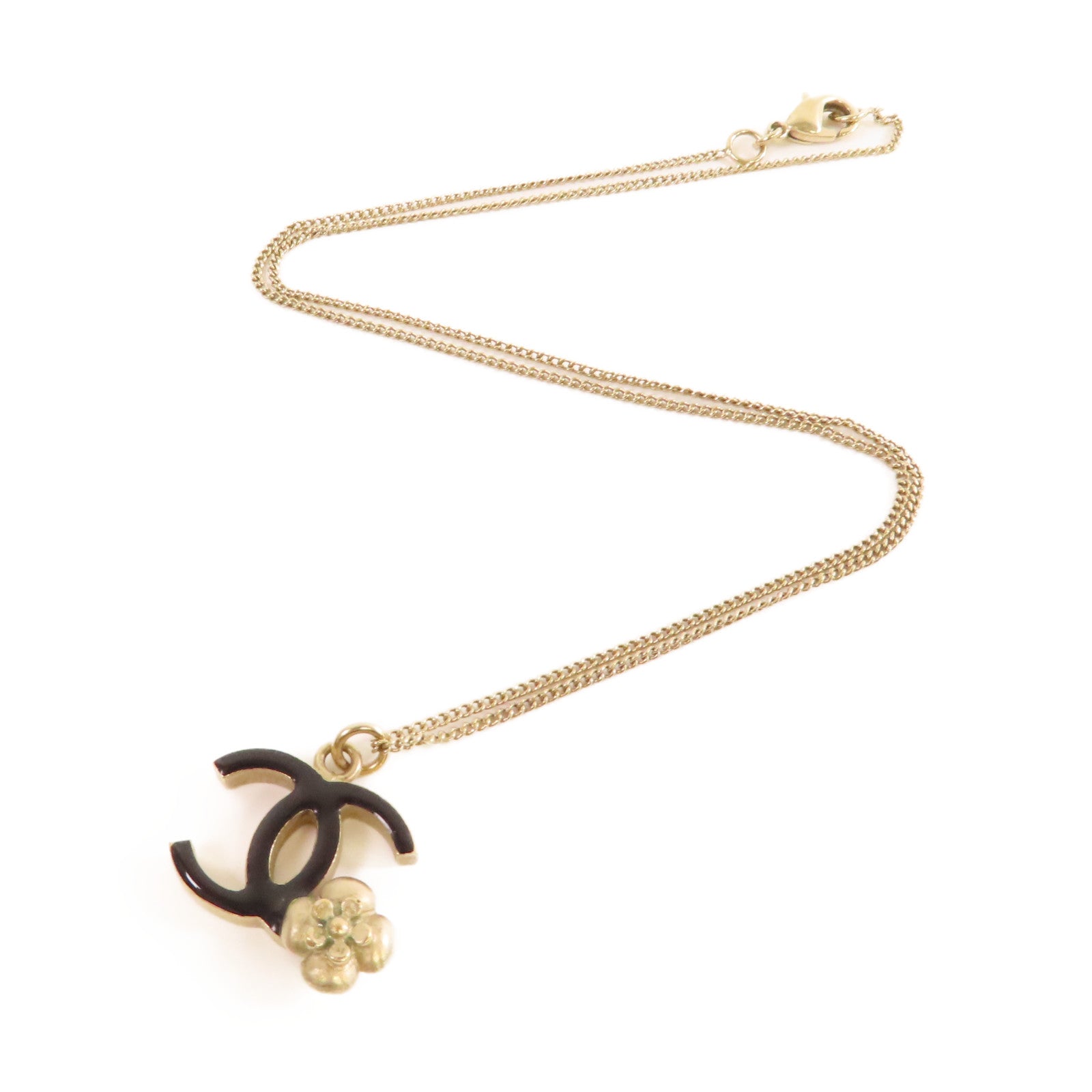 CHANEL 金屬CC Necklace項鏈黑色/金色