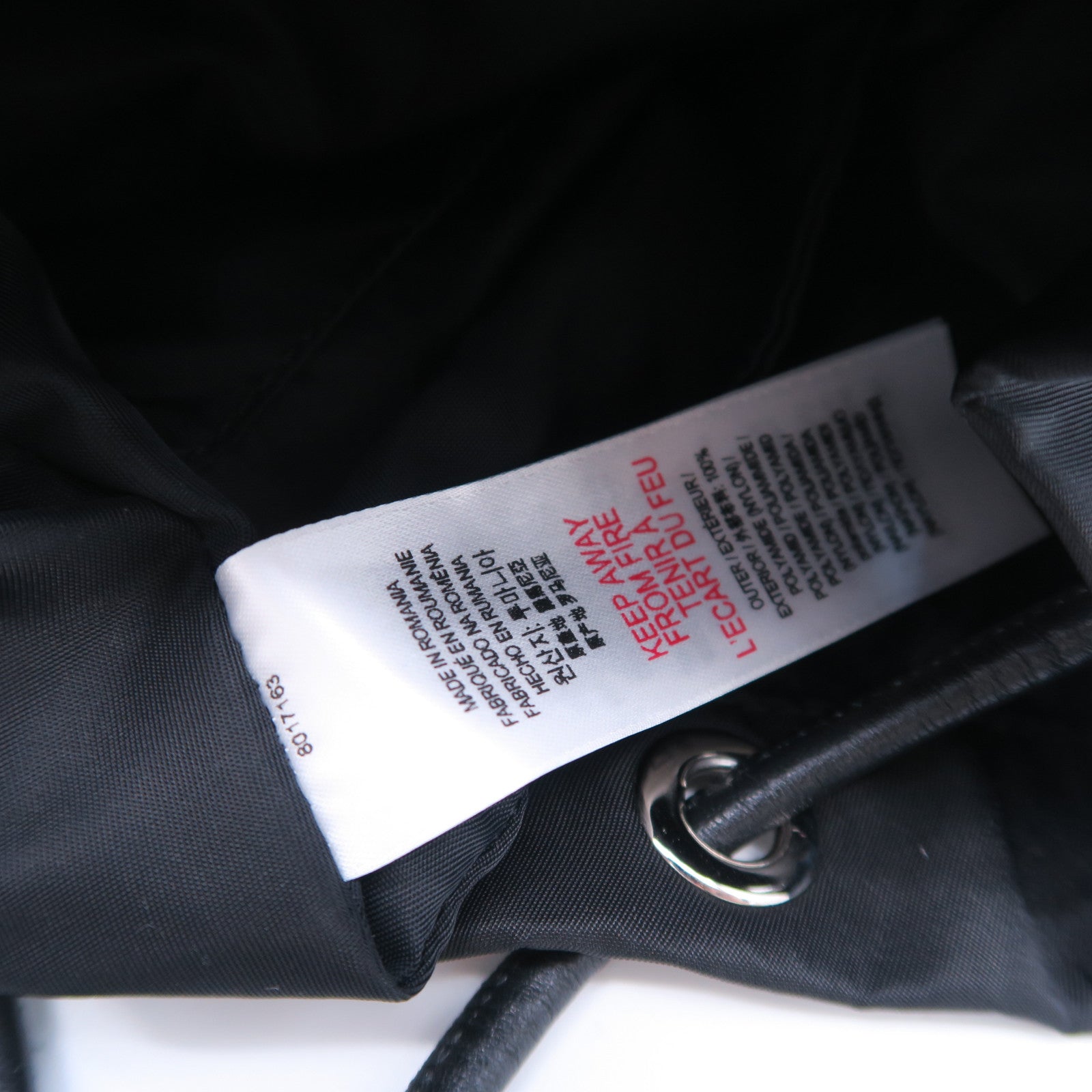 BURBERRY 尼龍Backpack銀扣背包黑色