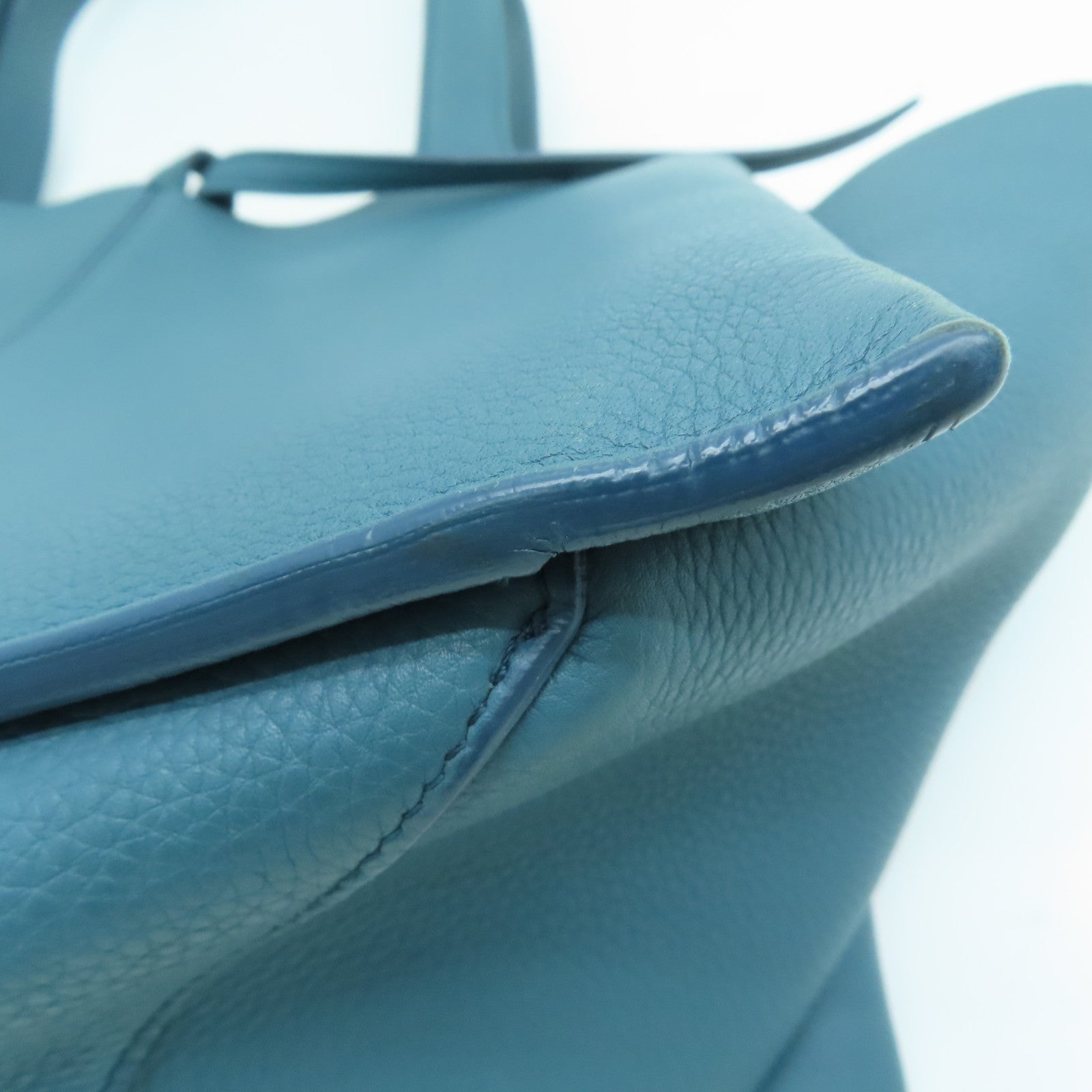 CELINE [Sharp Discount] Cowhide Leather Handbag Blue