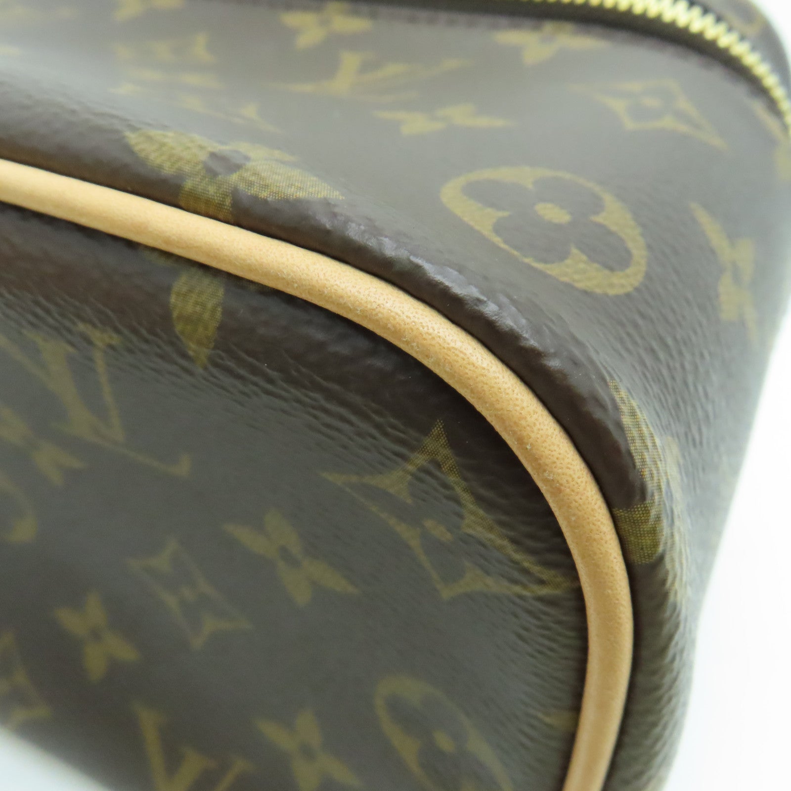 LOUIS VUITTON Monogram Nice Mini Hand Bag金扣手挽袋啡色