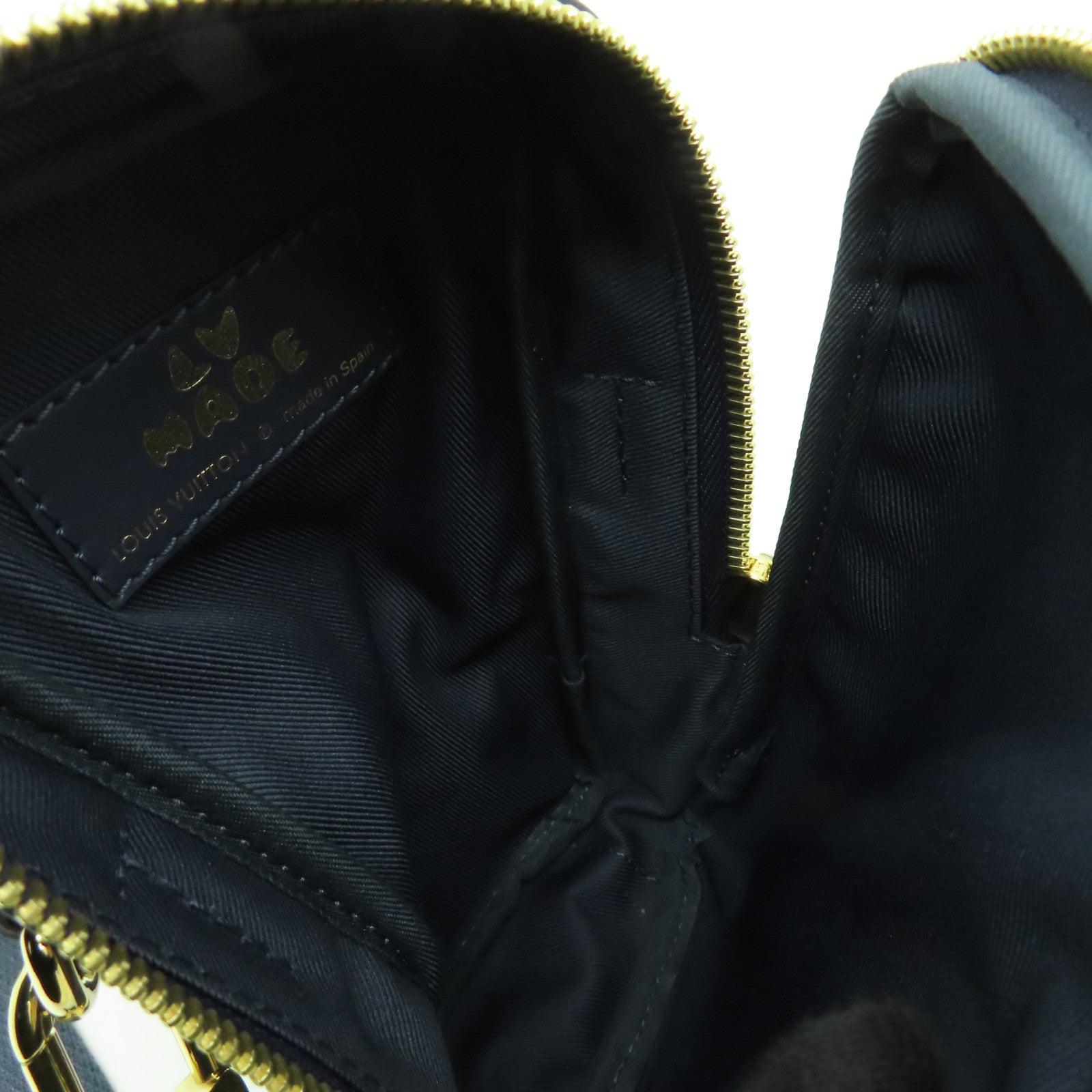 LOUIS VUITTON Monogram Denim Flap Double Phone Pouch金扣肩背袋深藍色
