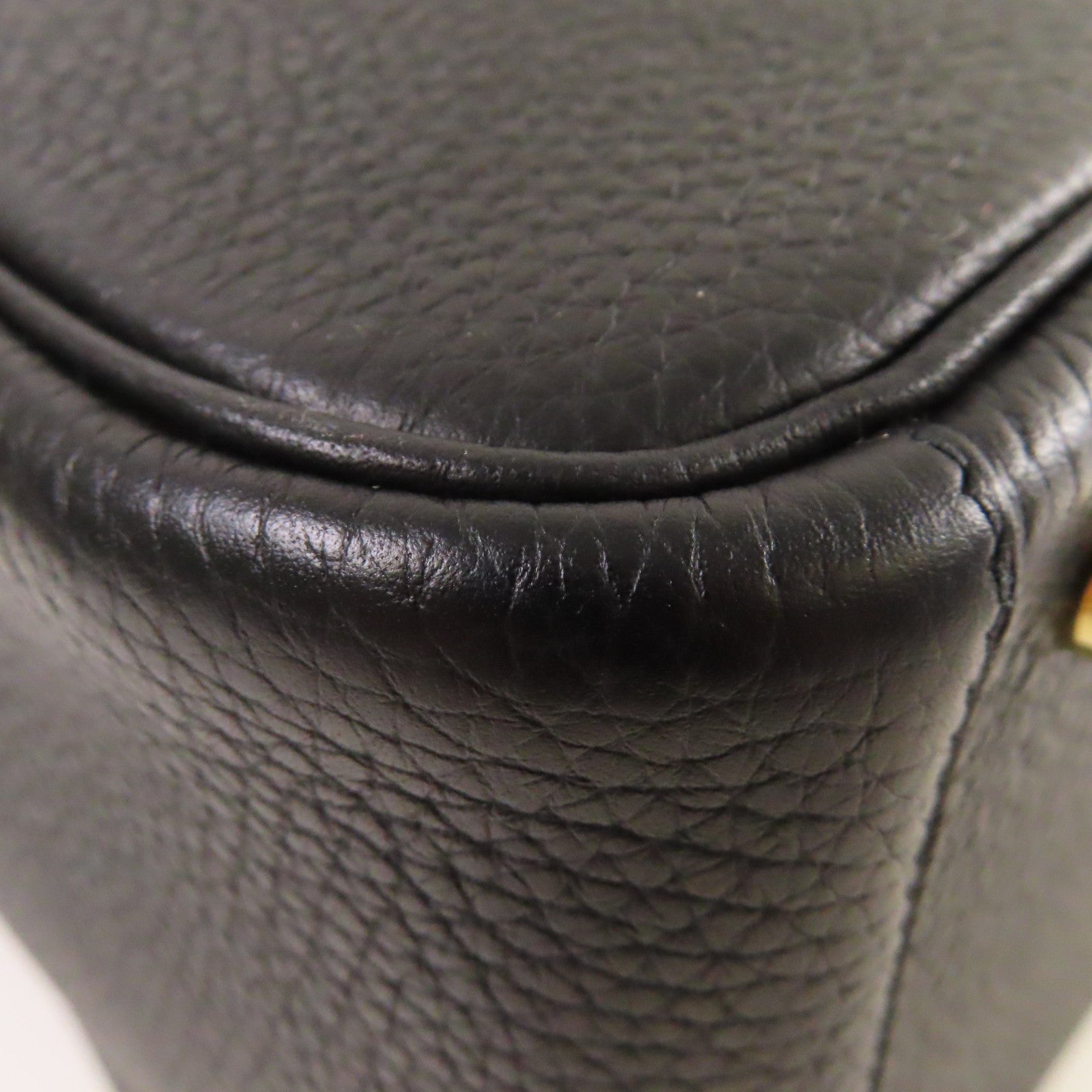 HERMES Clemence皮革Lindy 26 Shoulder Bag金扣肩背黑色