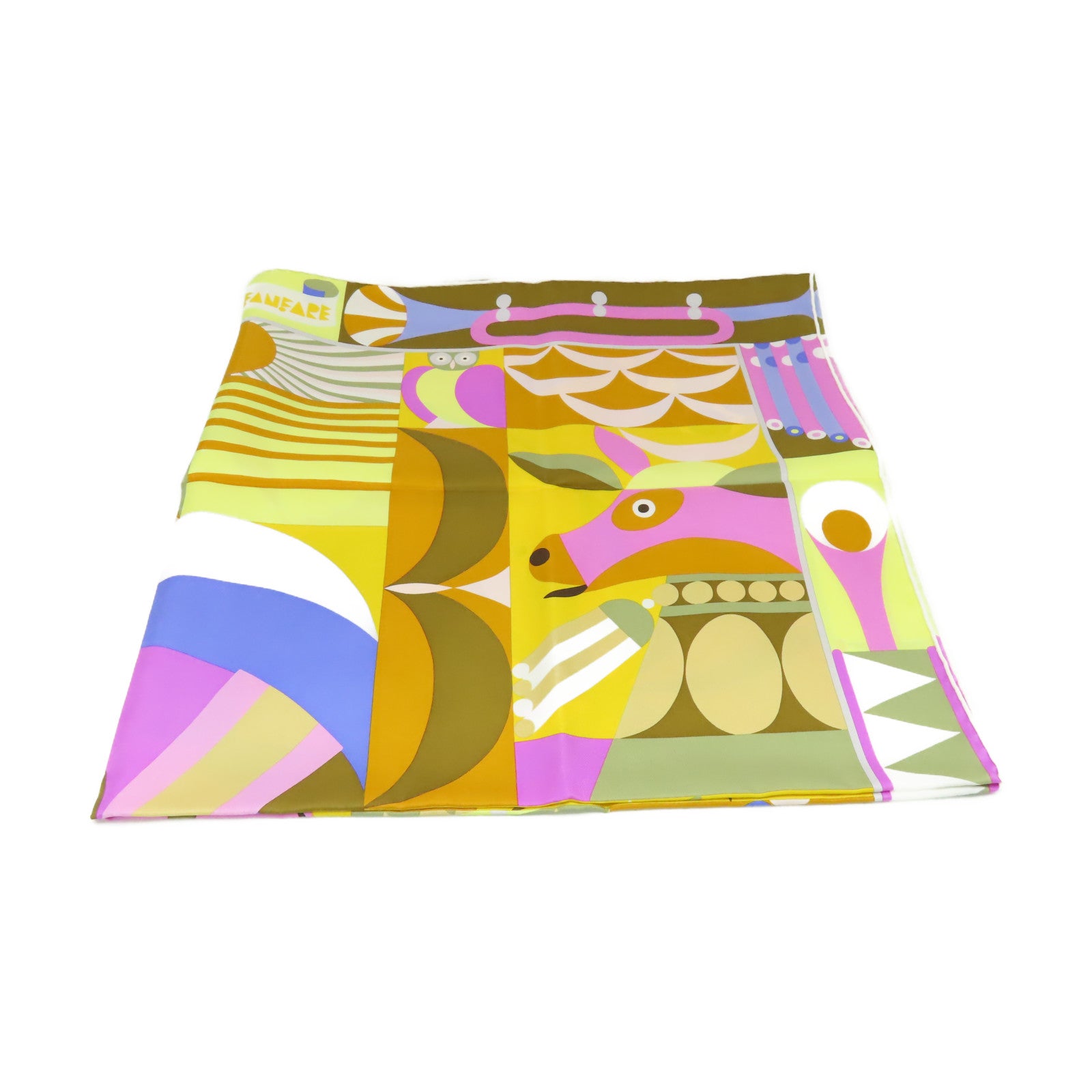 HERMES 【激減優惠】絲質Scarf 90x90絲巾黃色/紫色/彩色