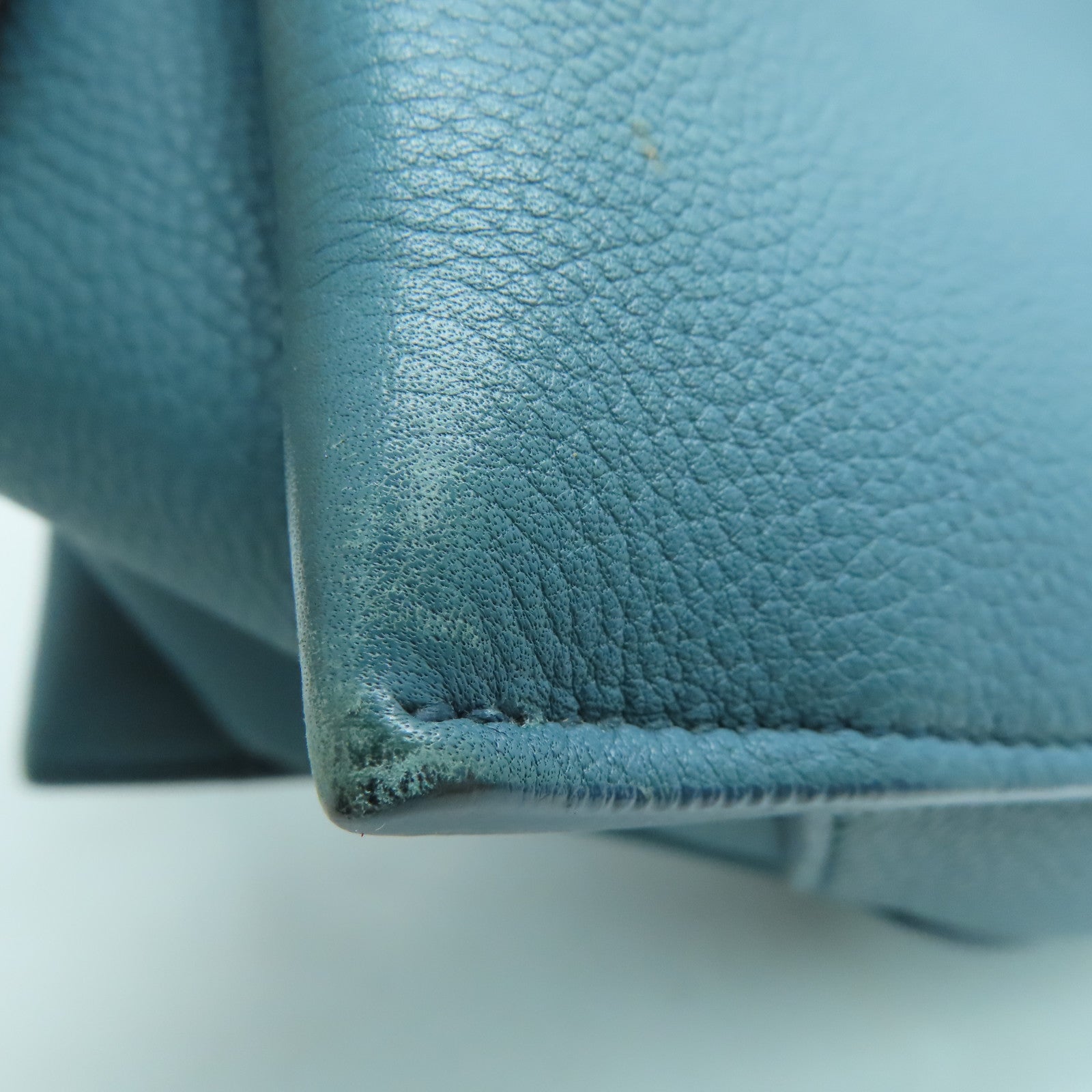 CELINE [Sharp Discount] Cowhide Leather Handbag Blue