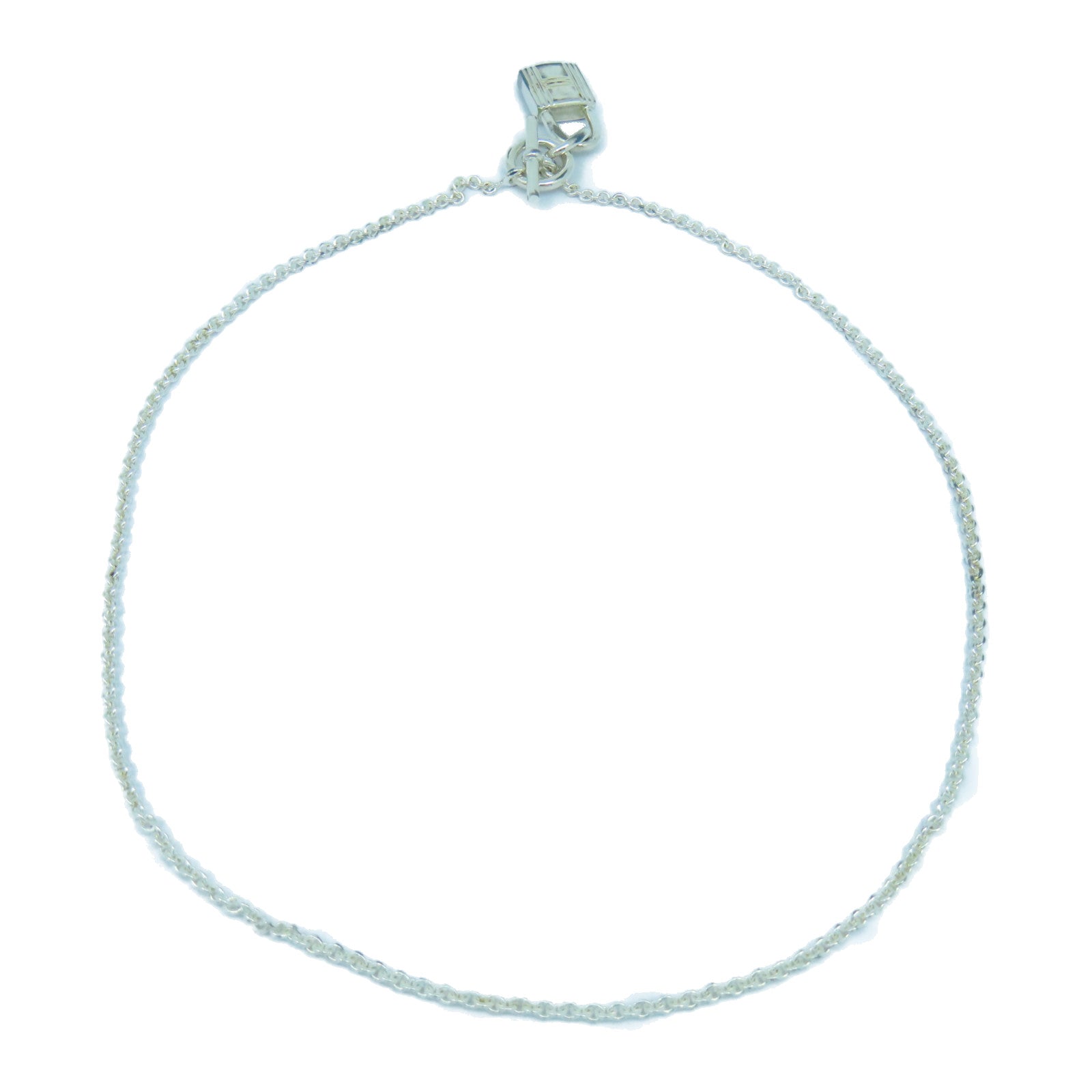 HERMES 925純銀Kelly Cadenas Pendant項鍊銀色