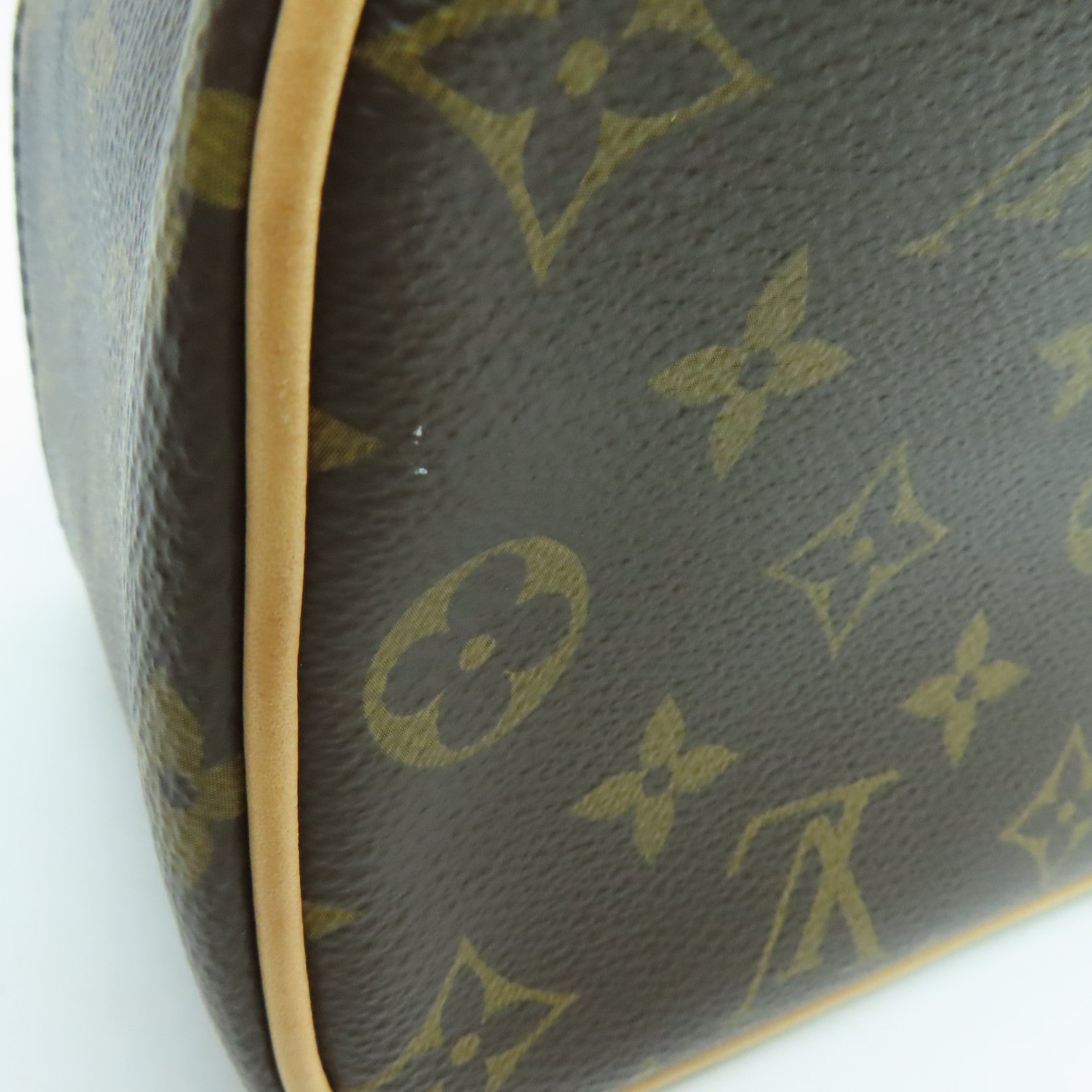 LOUIS VUITTON Monogram Nice Mini Hand Bag金扣手挽袋啡色