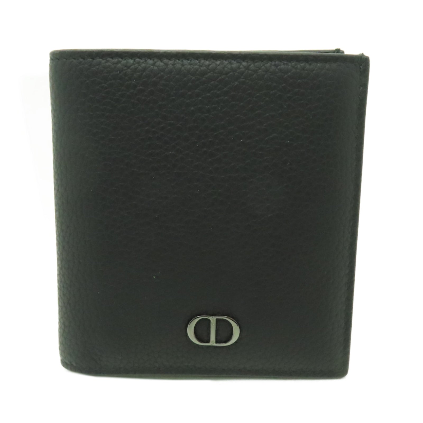 Dior 牛皮皮革Wallet銀扣錢包黒色