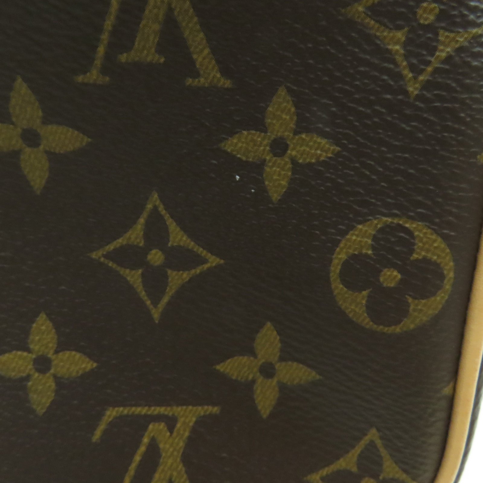 LOUIS VUITTON Monogram Nice Mini Hand Bag金扣手挽袋啡色