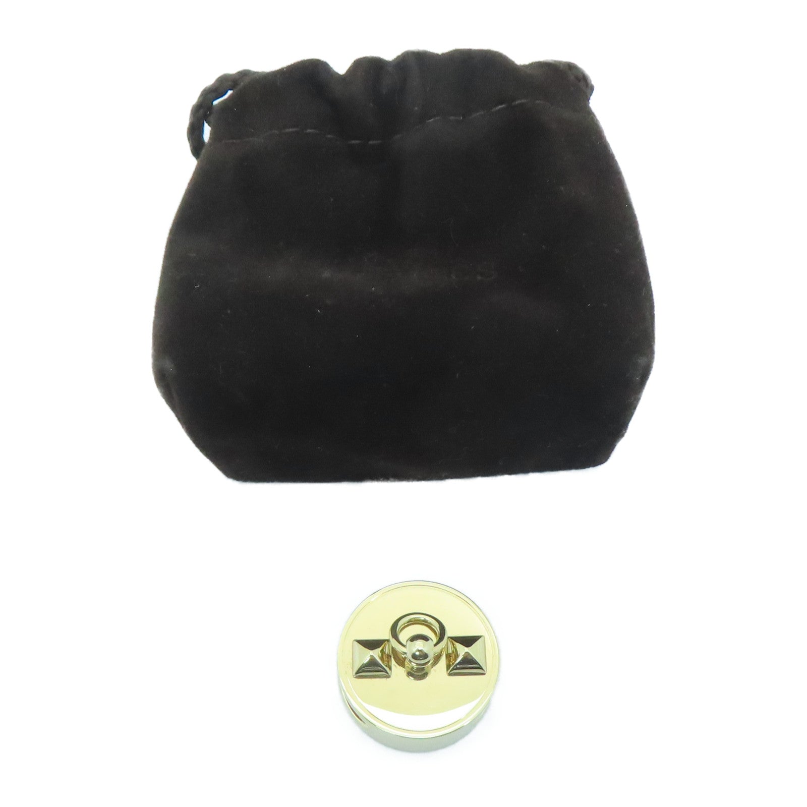 HERMES 金屬Collier de Chien Twilly Ring絲巾扣金色