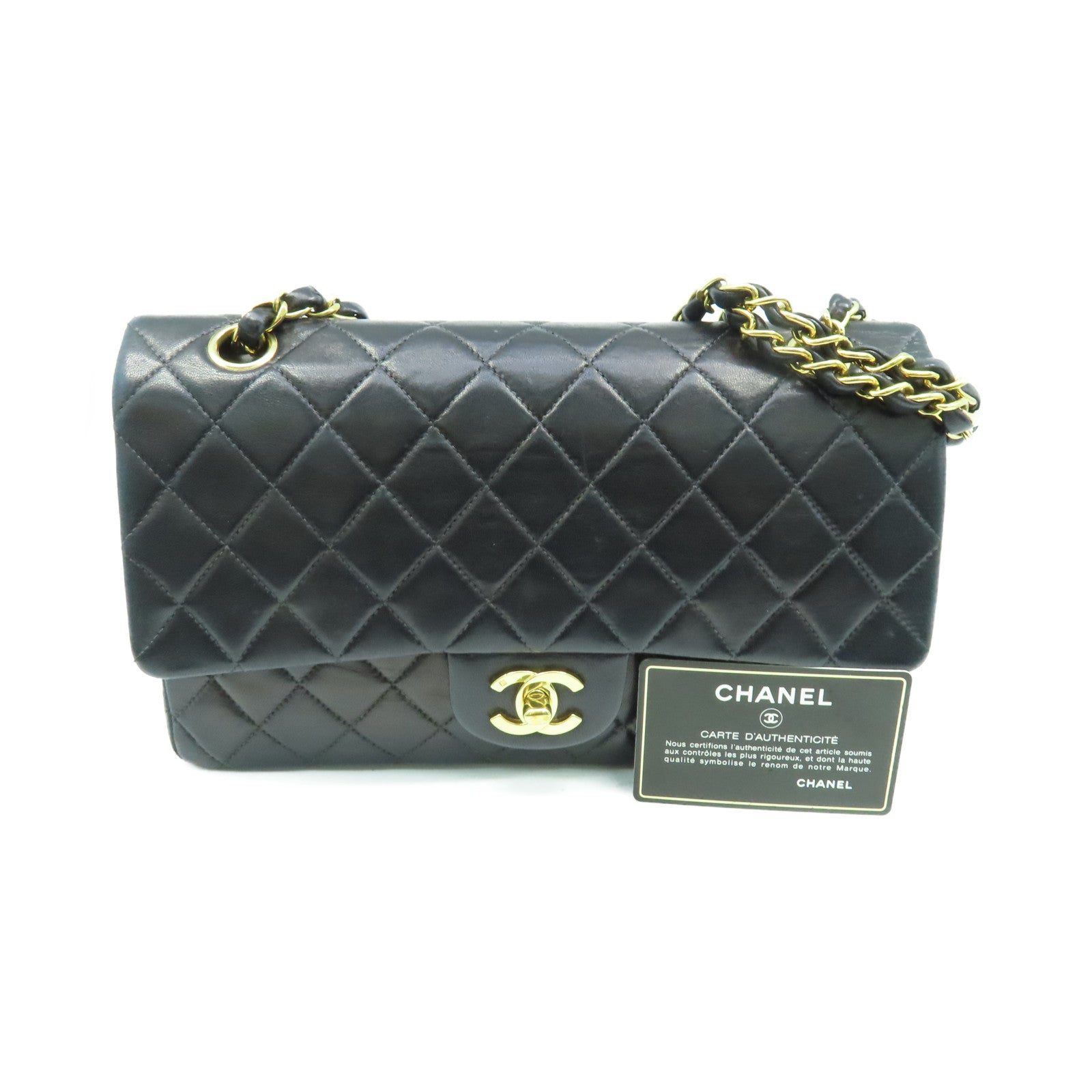 CHANEL 【激減優惠】菱格羊皮皮革Classic Flap Jumbo Chain Shoulder Bag銀扣鏈帶肩背袋黑色