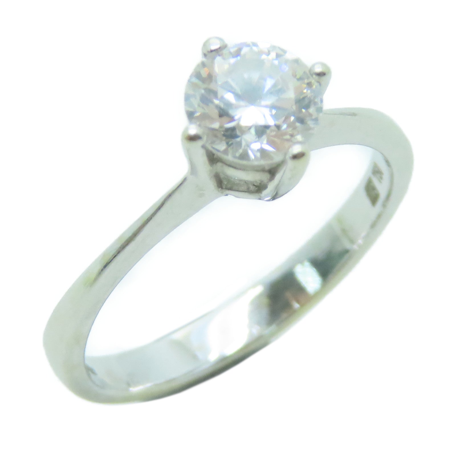 JEWELRY 18K White Gold Diamond Ring 0.70ct Diamond Ring US#6