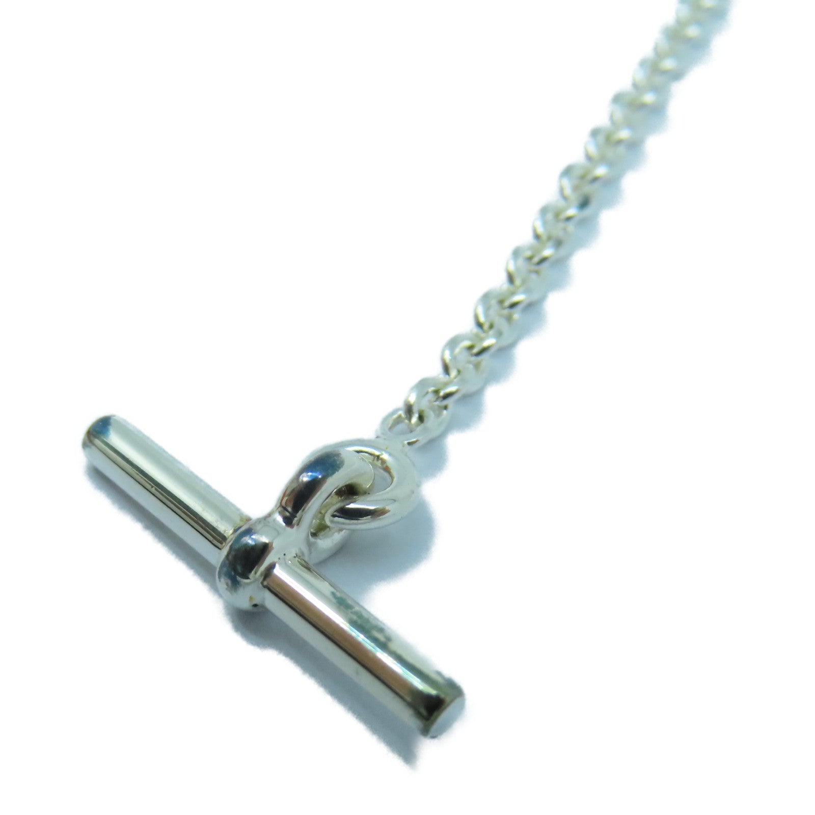 HERMES 925純銀Kelly Cadenas Pendant項鍊銀色