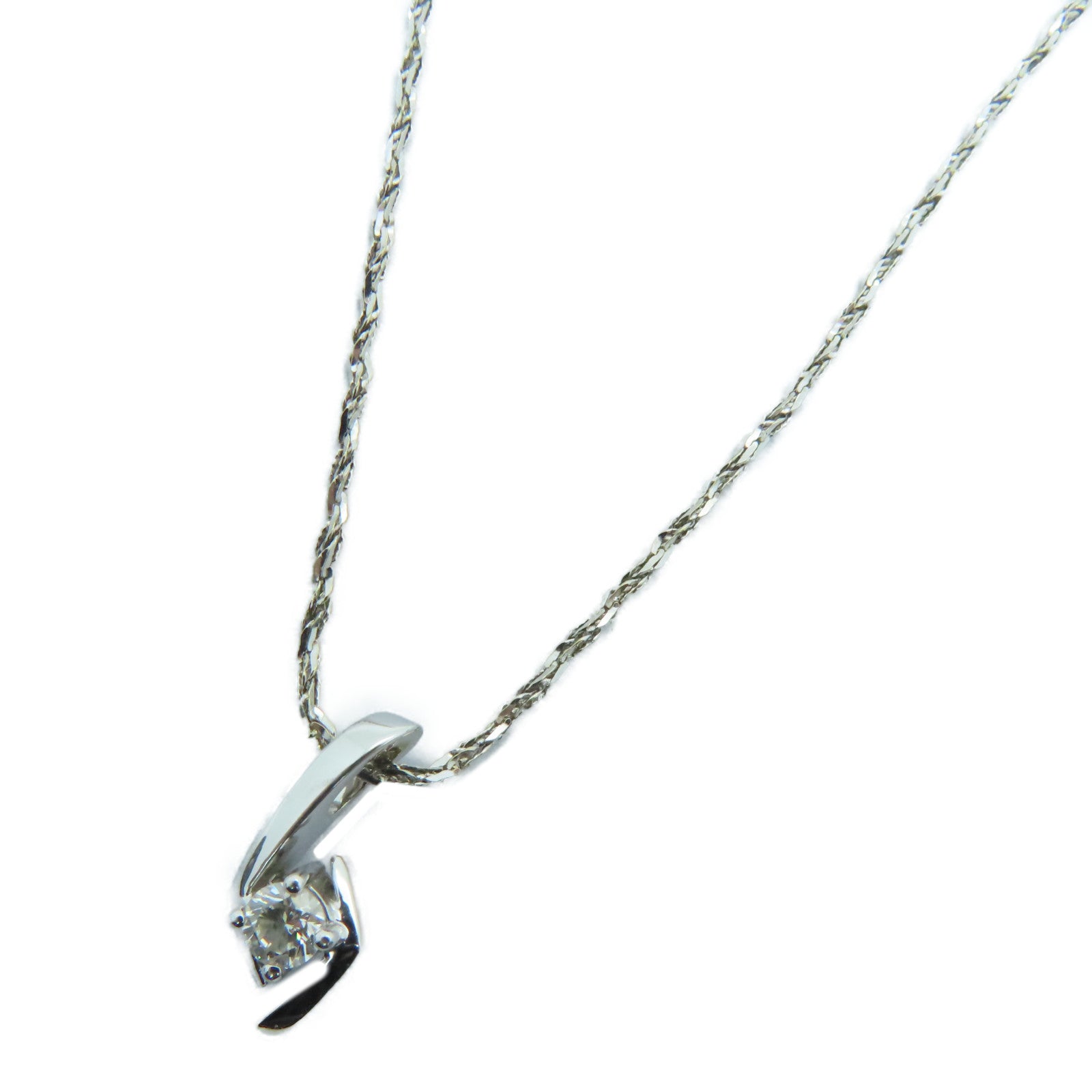 JEWELRY 18K白金Diamond Necklace 0.16ct钻石项链