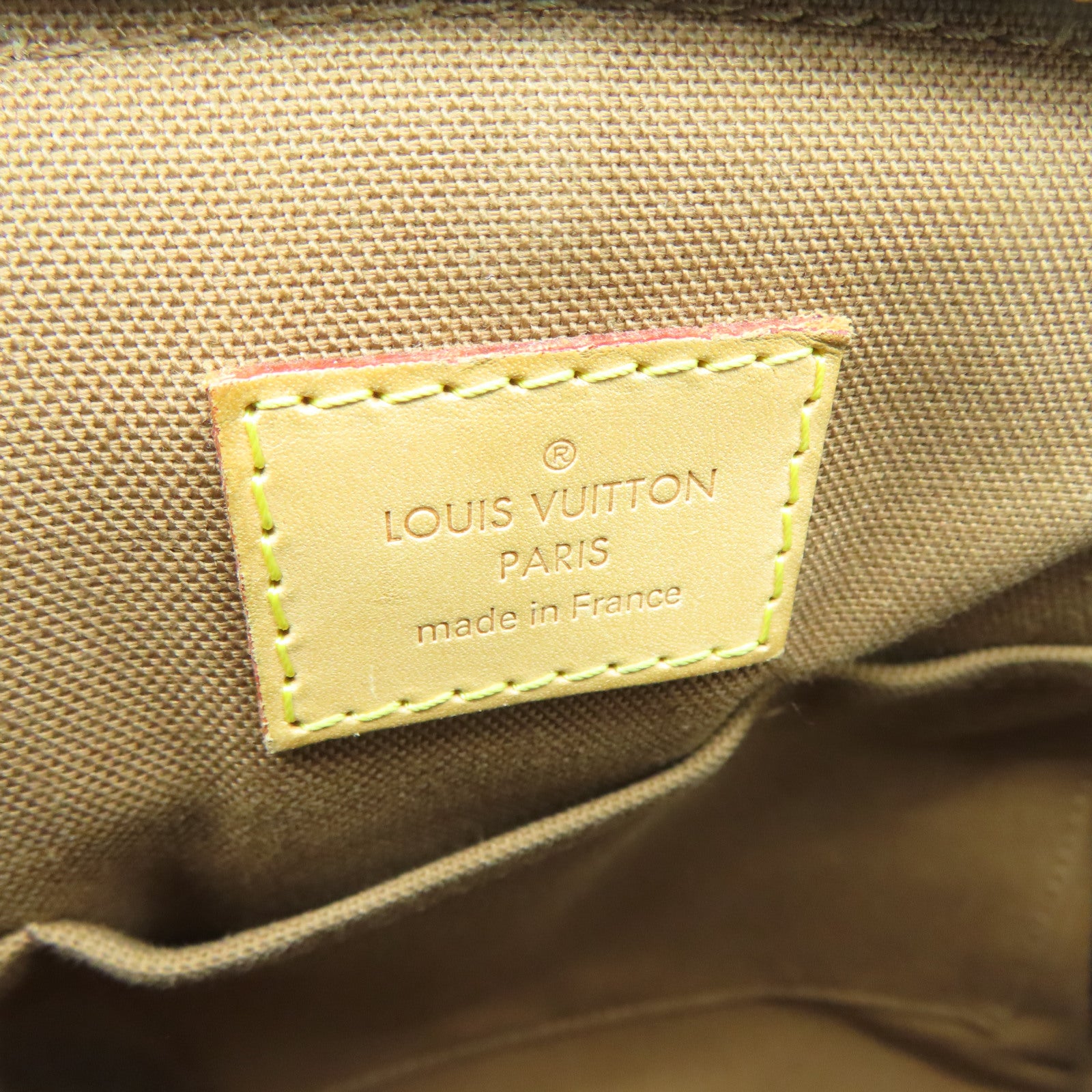 LOUIS VUITTON Monogram Tivoli PM金扣手挽袋棕色